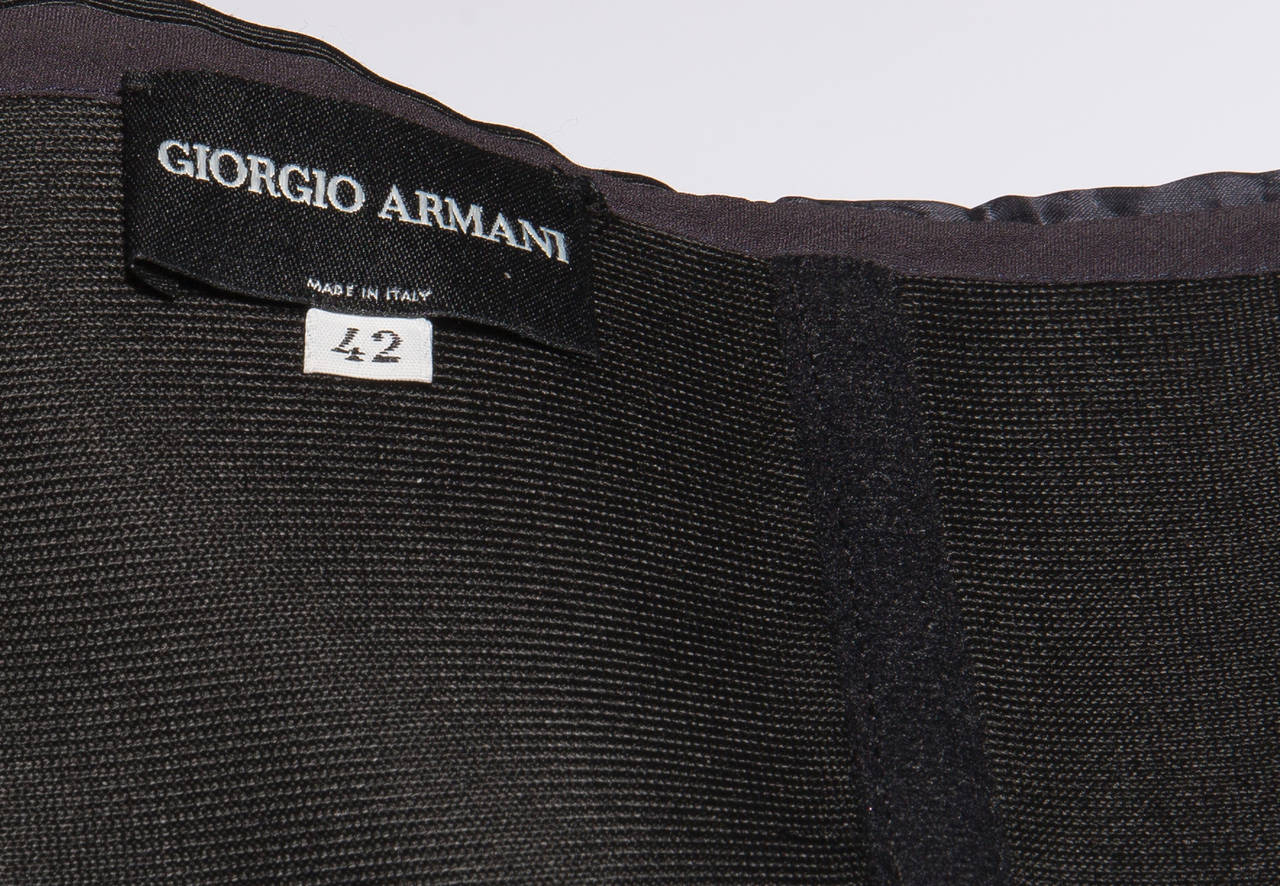 Giorgio Armani Graphite Silk Evening Dress at 1stdibs