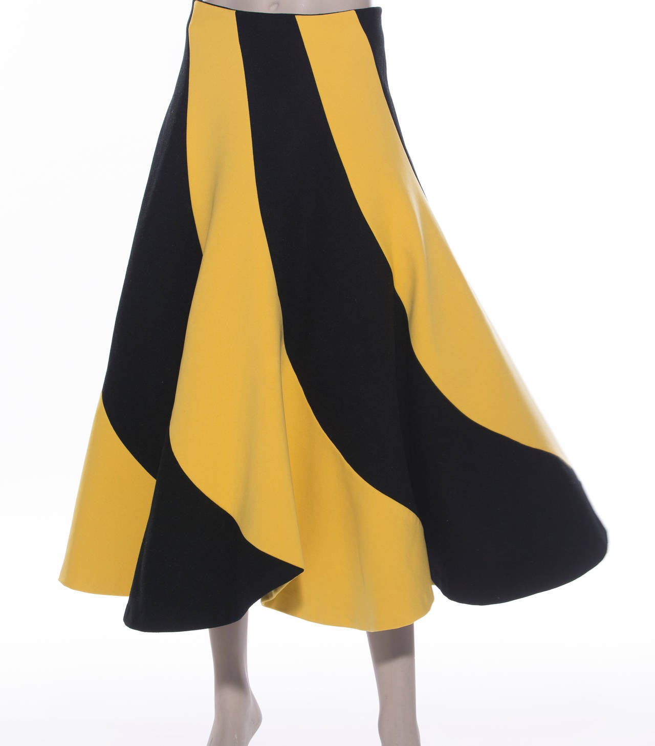 Yohji Yamamoto Wool Nylon Circle Skirt, Circa: 1990's For Sale 2