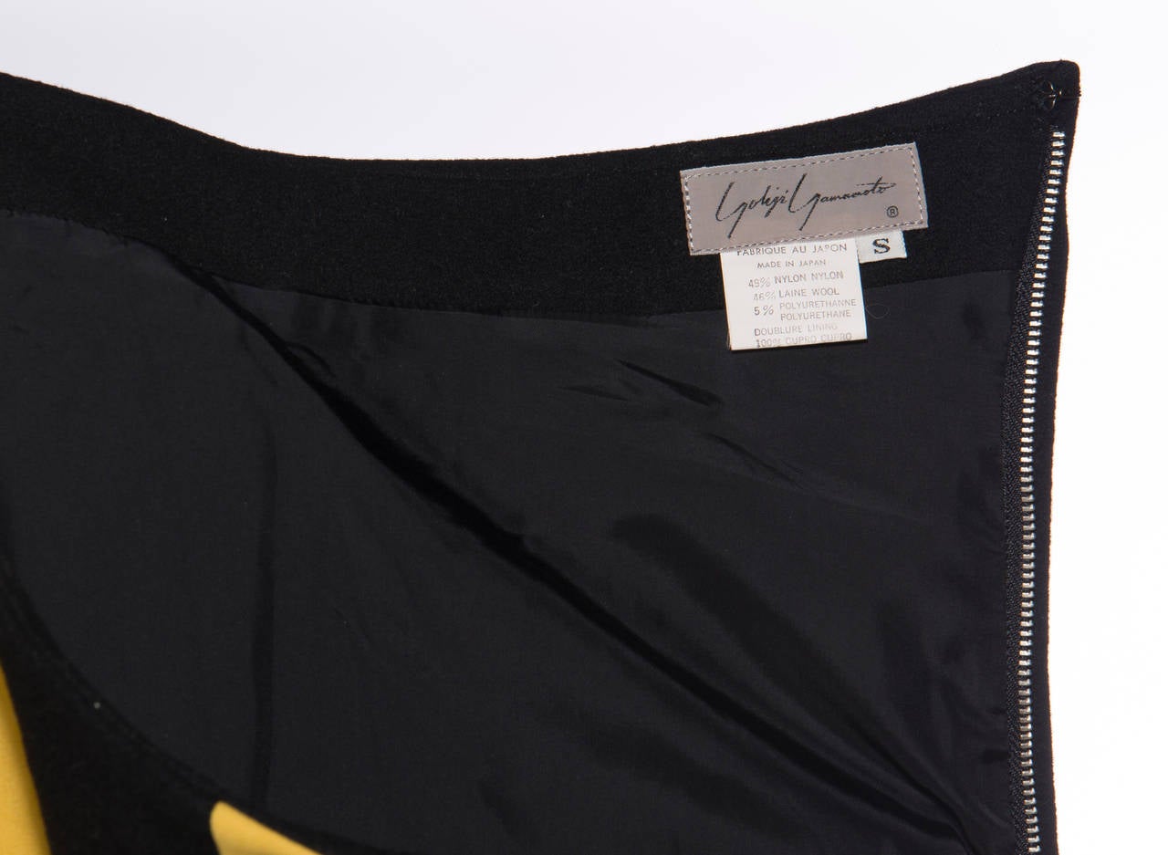 Yohji Yamamoto Wool Nylon Circle Skirt, Circa: 1990's For Sale 1