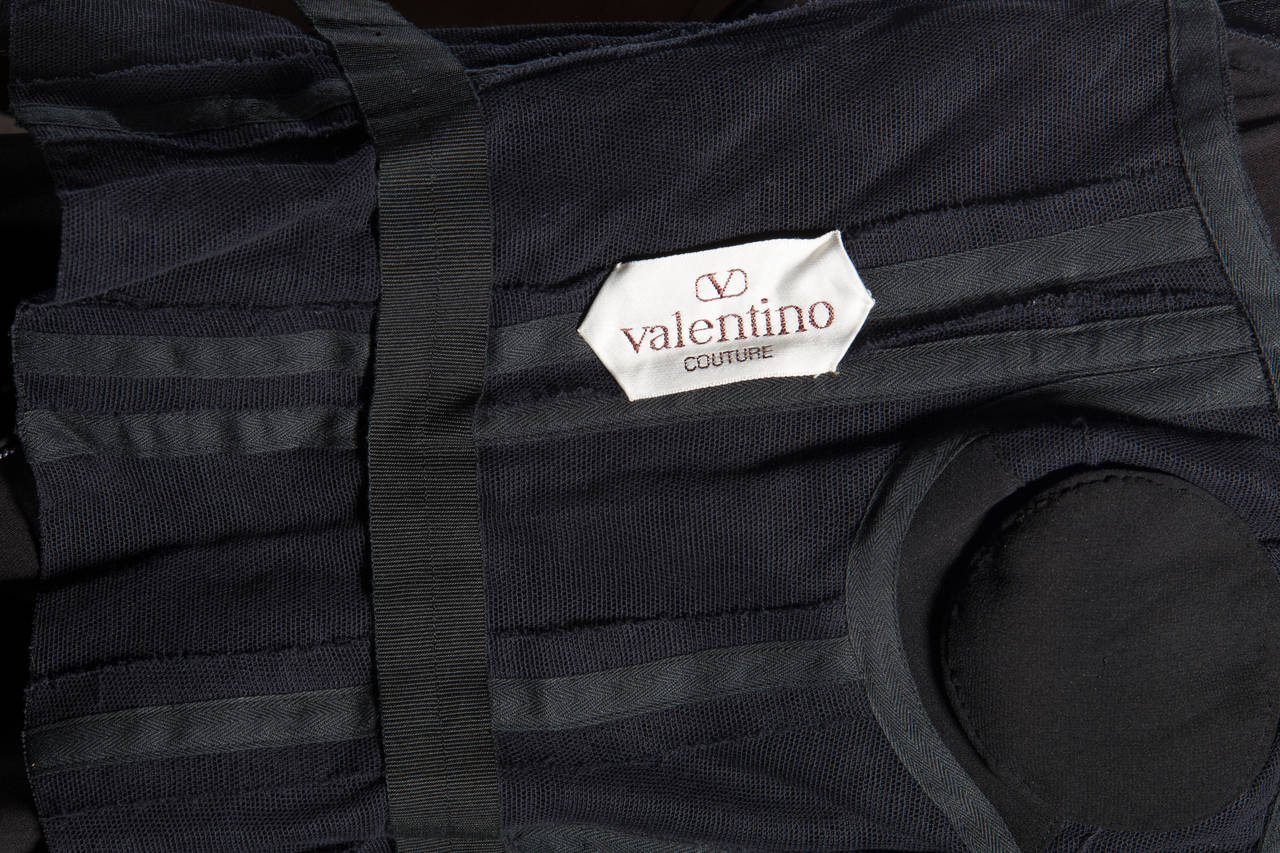 Valentino Haute Couture Silk Crepe And Printed Gazar Evening Dress, Circa: 1980s 3