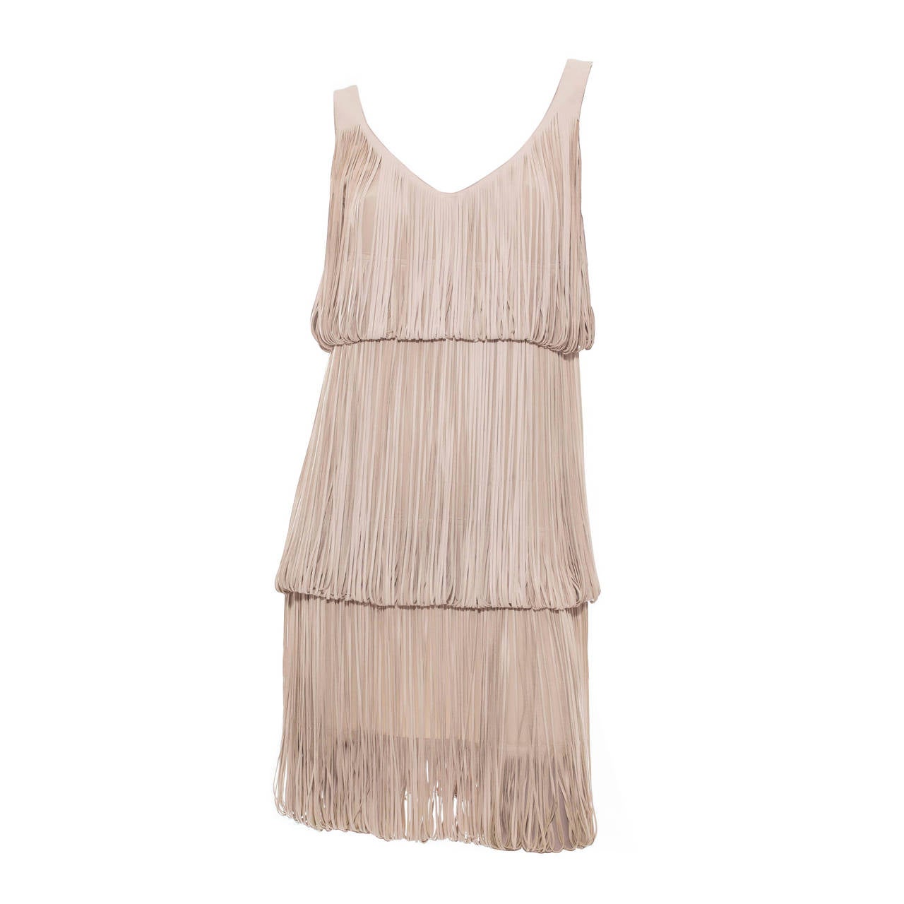 Alexander McQueen Leather Fringe Dress