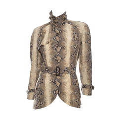John Galliano Snake Print Jacket