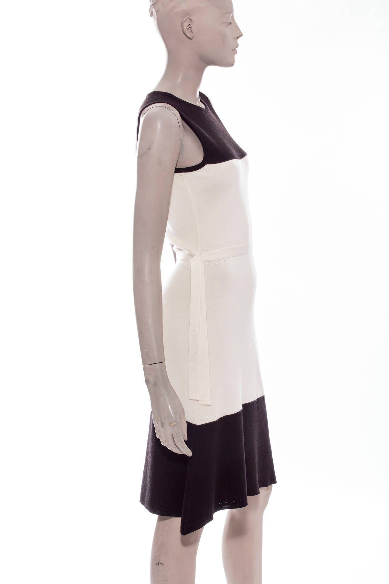 Chado Ralph Rucci cashmere silk sleeveless dress with back zip.