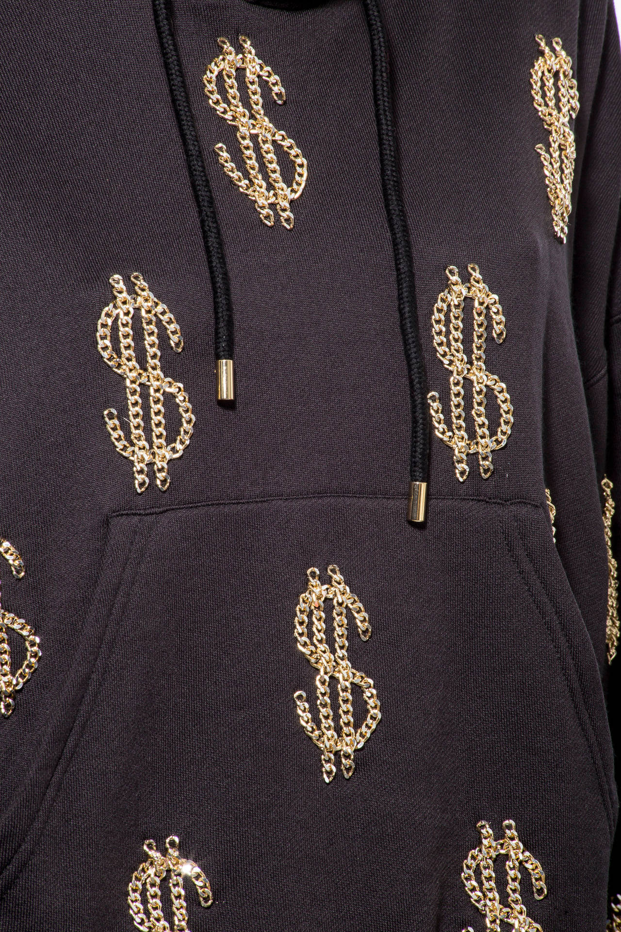 Moschino Couture Hoodie With Chain-Link Dollar Sign Appliques 2