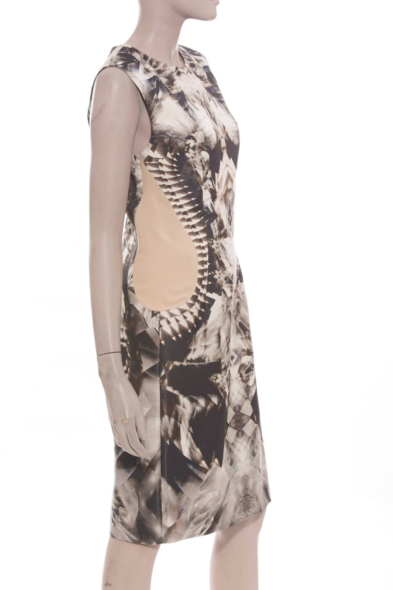 Alexander McQueen, Spring - Summer 2009 printed viscose sleeveless dress from the 