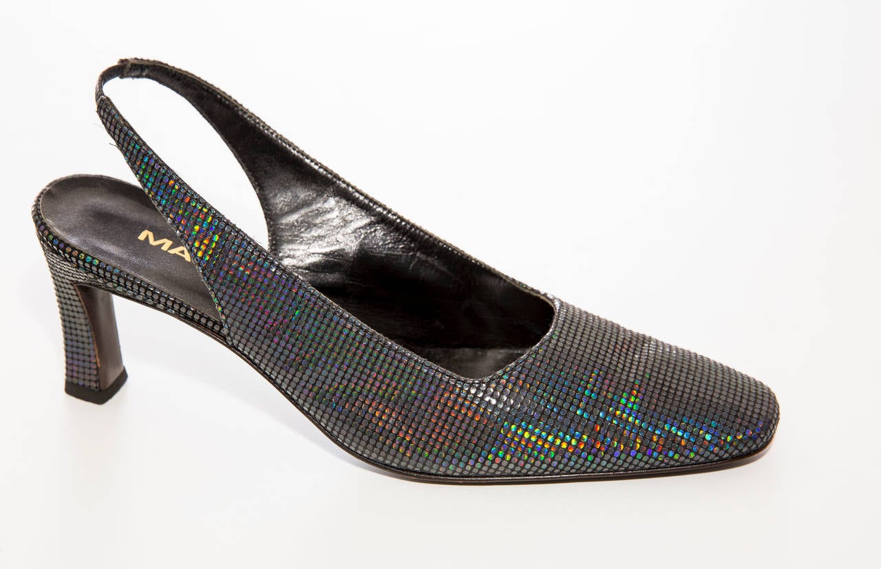 iridescent kitten heels