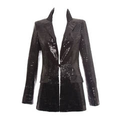 Chanel Black Sequin Jacket With Ivory Silk Trim, Cruise 2009 8