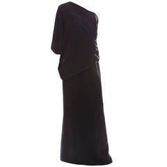 Chanel Black Silk One Shoulder Evening Dress, Cruise 2009 9