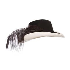 Retro Adolfo II 1970s Wool Felt Hat