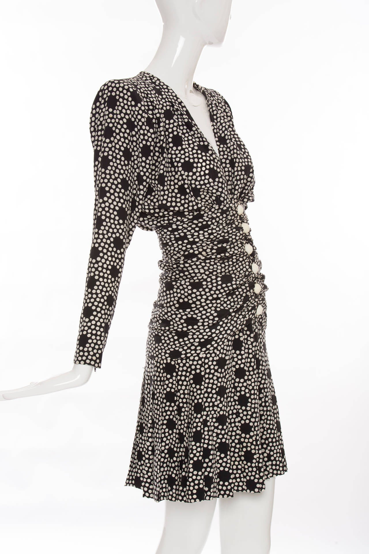 Black Givenchy Haute Couture Skirt Suit, Circa 1980s