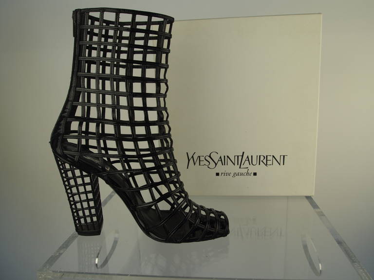 saint laurent cage booties