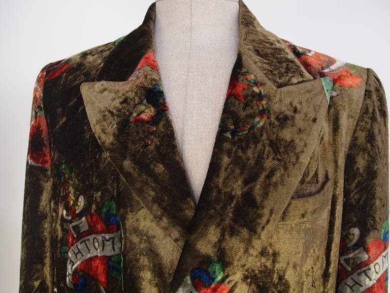 Yohji Yamamoto Men's Velvet Jacket In Excellent Condition In Cincinnati, OH