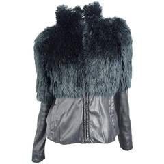 Prada Faux Fur and Leather Jacket