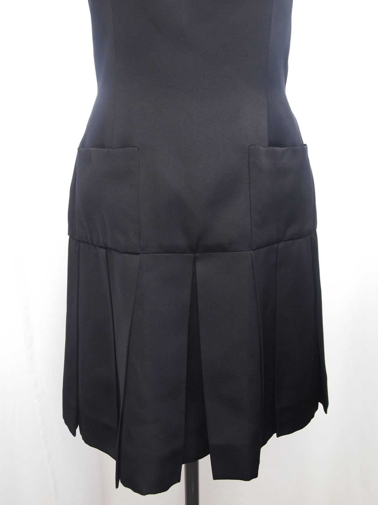 Chanel Black Silk Satin Dress 2