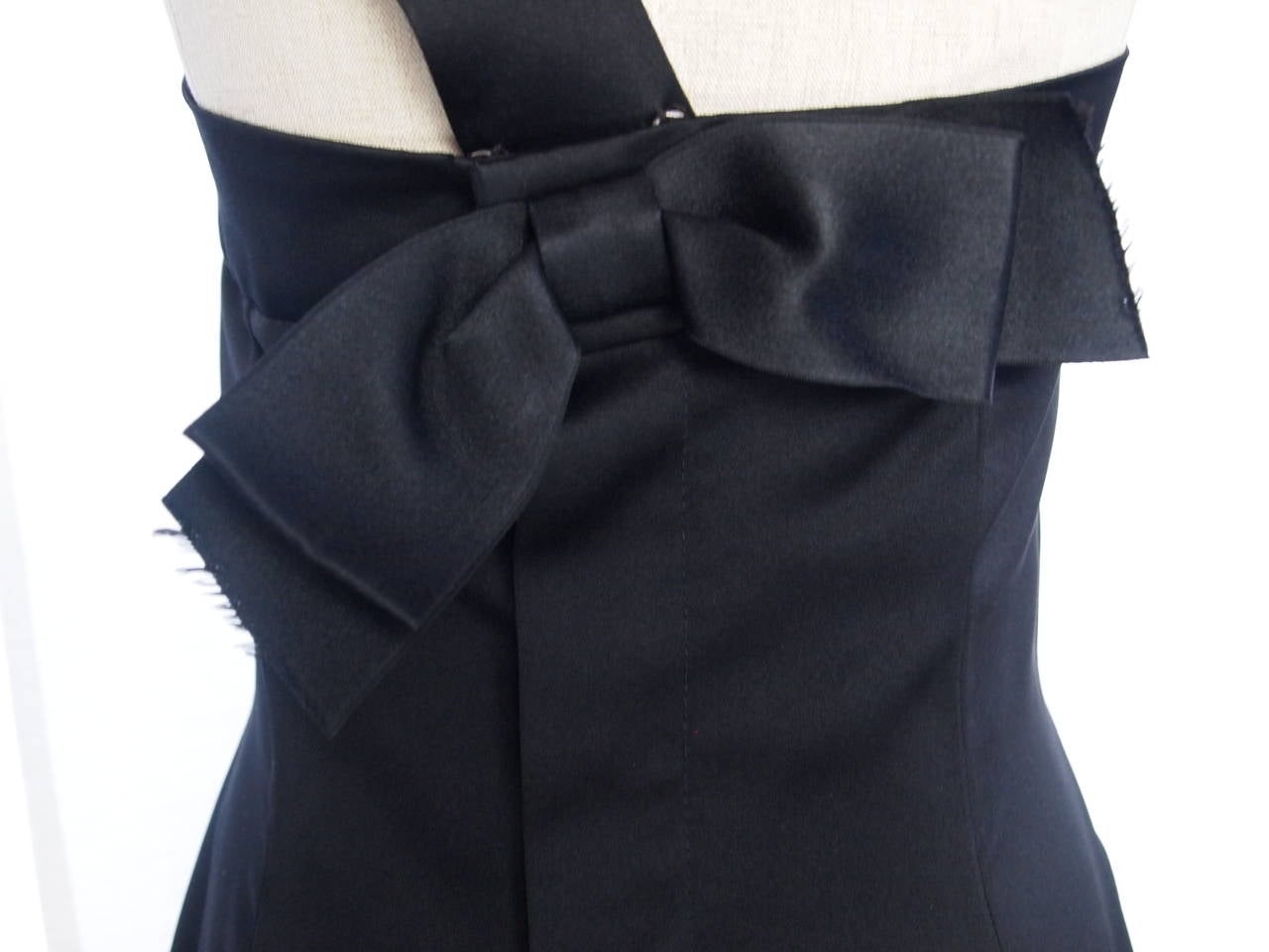 Chanel Black Silk Satin Dress 1