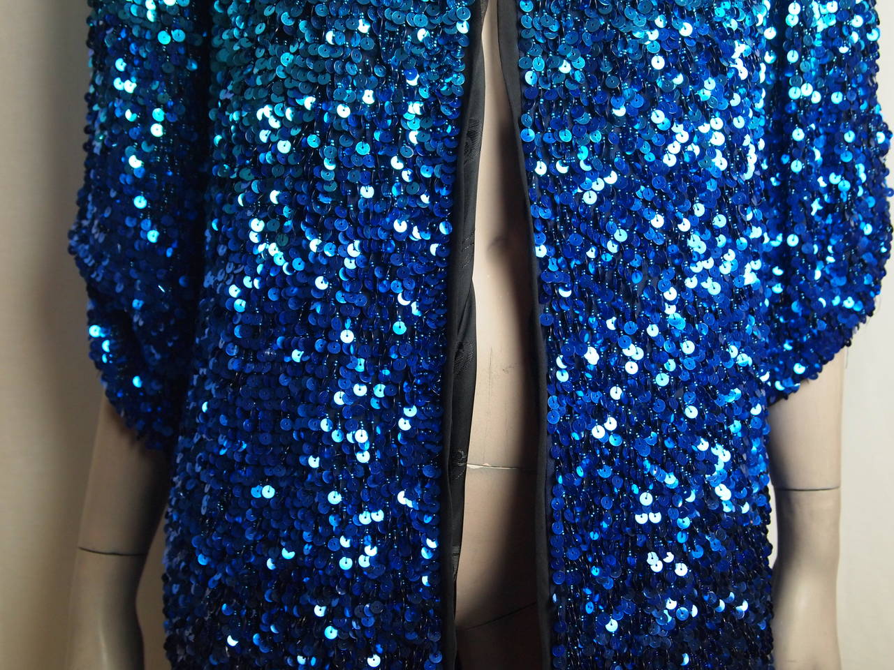 Blumarine Ombre Sequin Long Jacket For Sale at 1stDibs