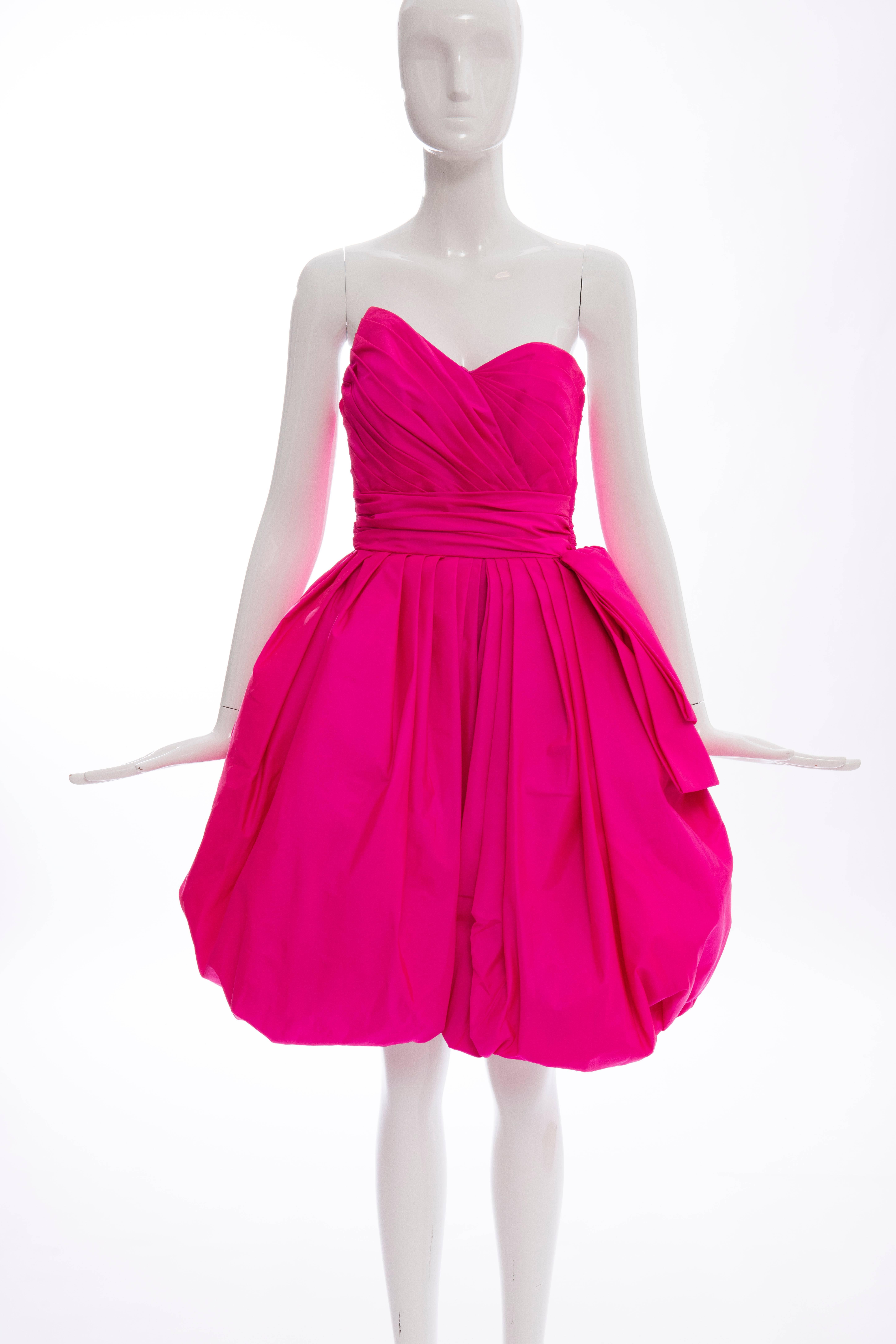 fluorescent pink dress