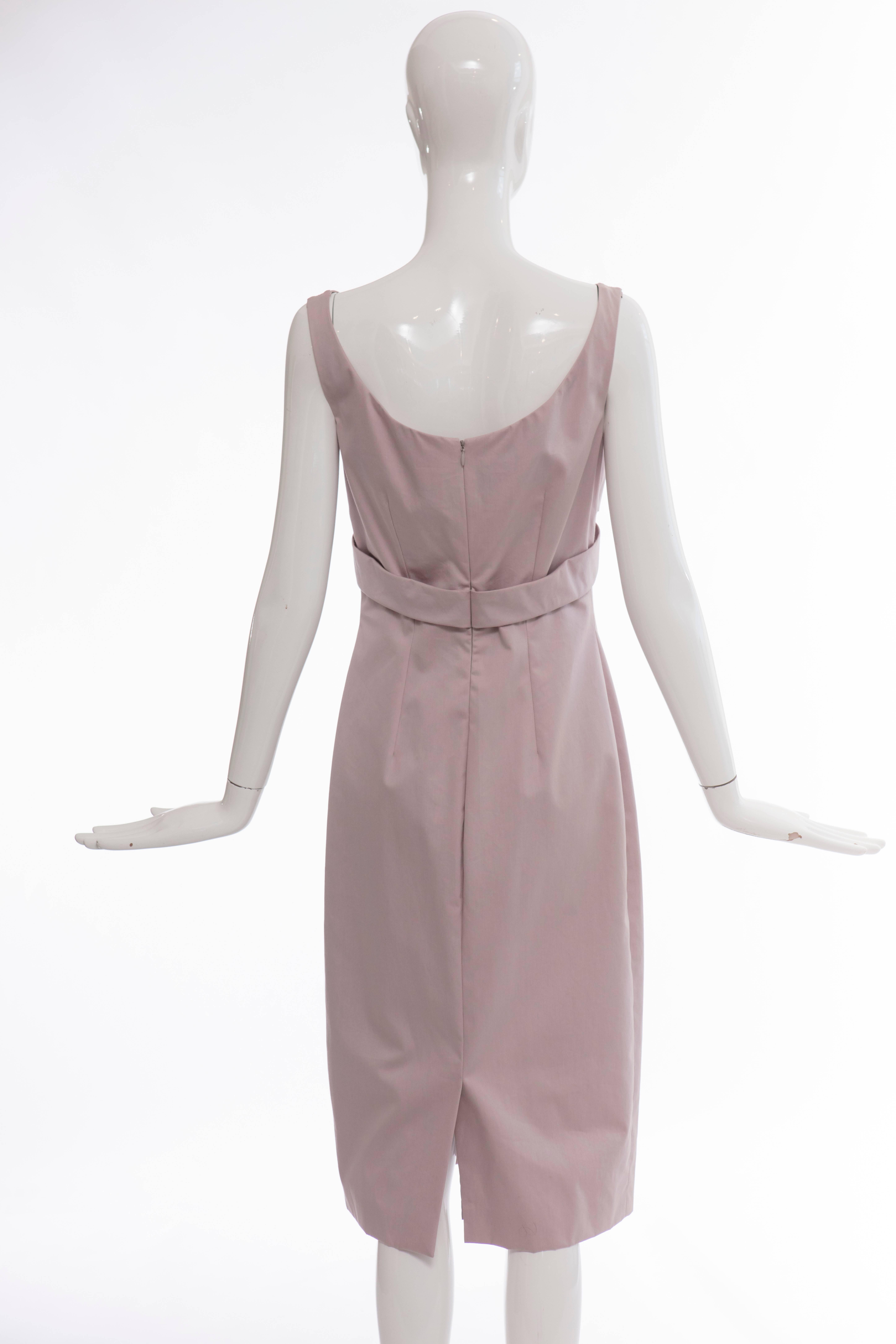 Gray Alexander McQueen Sleeveless Cotton Lilac Dress, Spring 2006 For Sale