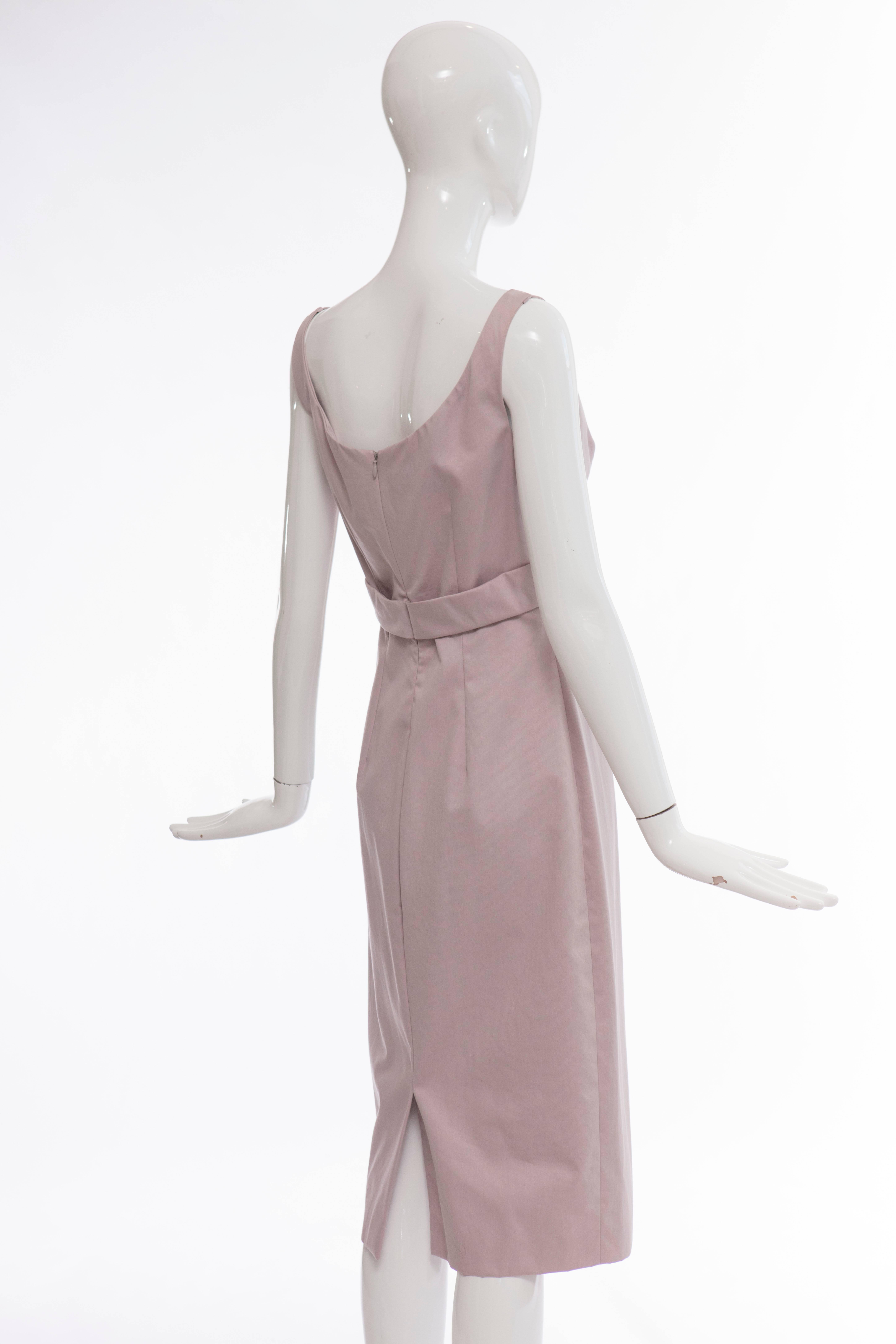 Alexander McQueen Sleeveless Cotton Lilac Dress, Spring 2006 For Sale 2
