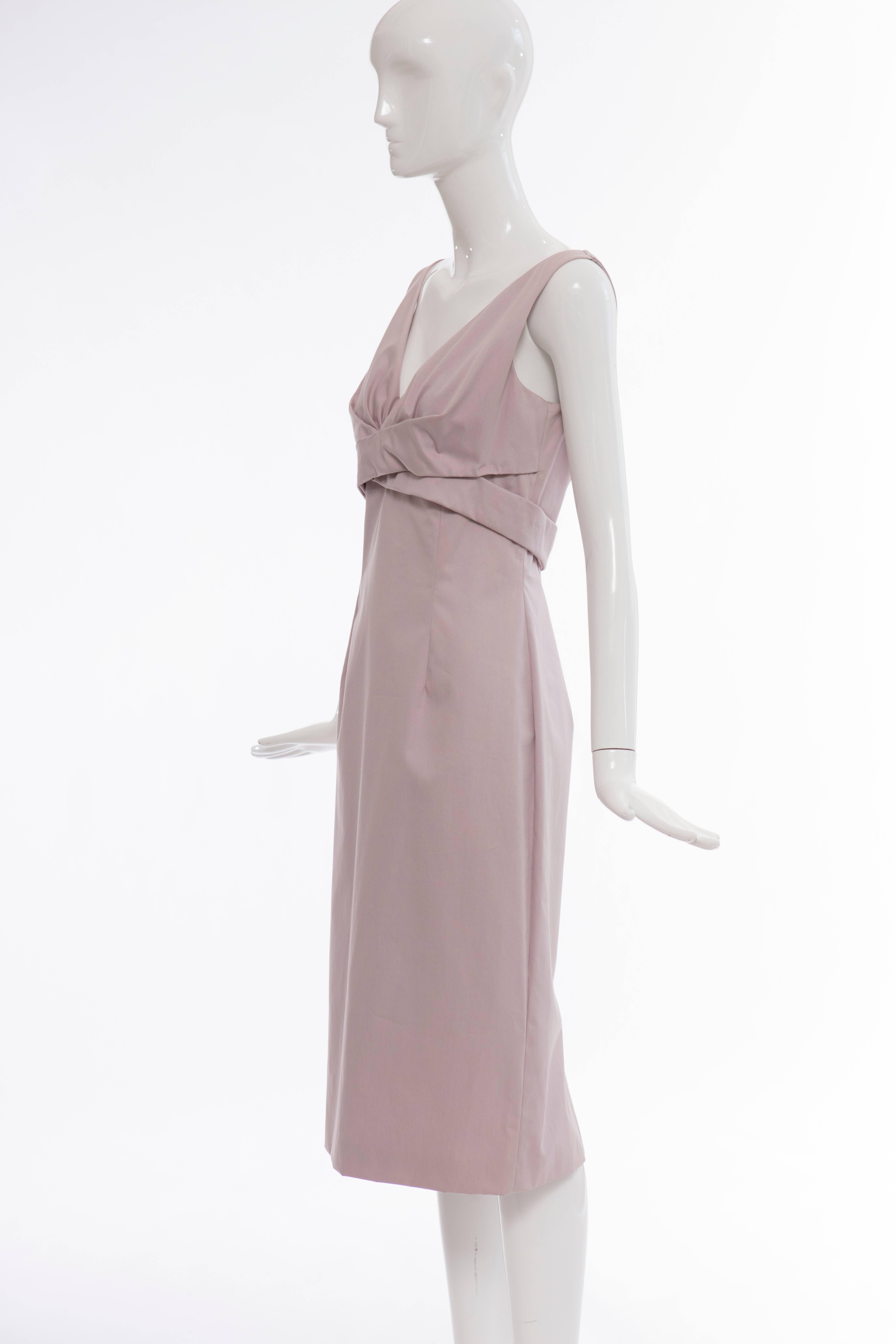 Alexander McQueen Sleeveless Cotton Lilac Dress, Spring 2006 For Sale 3