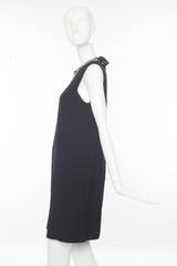 Alber Elbaz For Lanvin Black Sleeveless Viscose Sheath Dress, Fall 2007