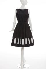 Oscar De la Renta Runway Sleeveless Black Silk Faille Dress, Spring 2006