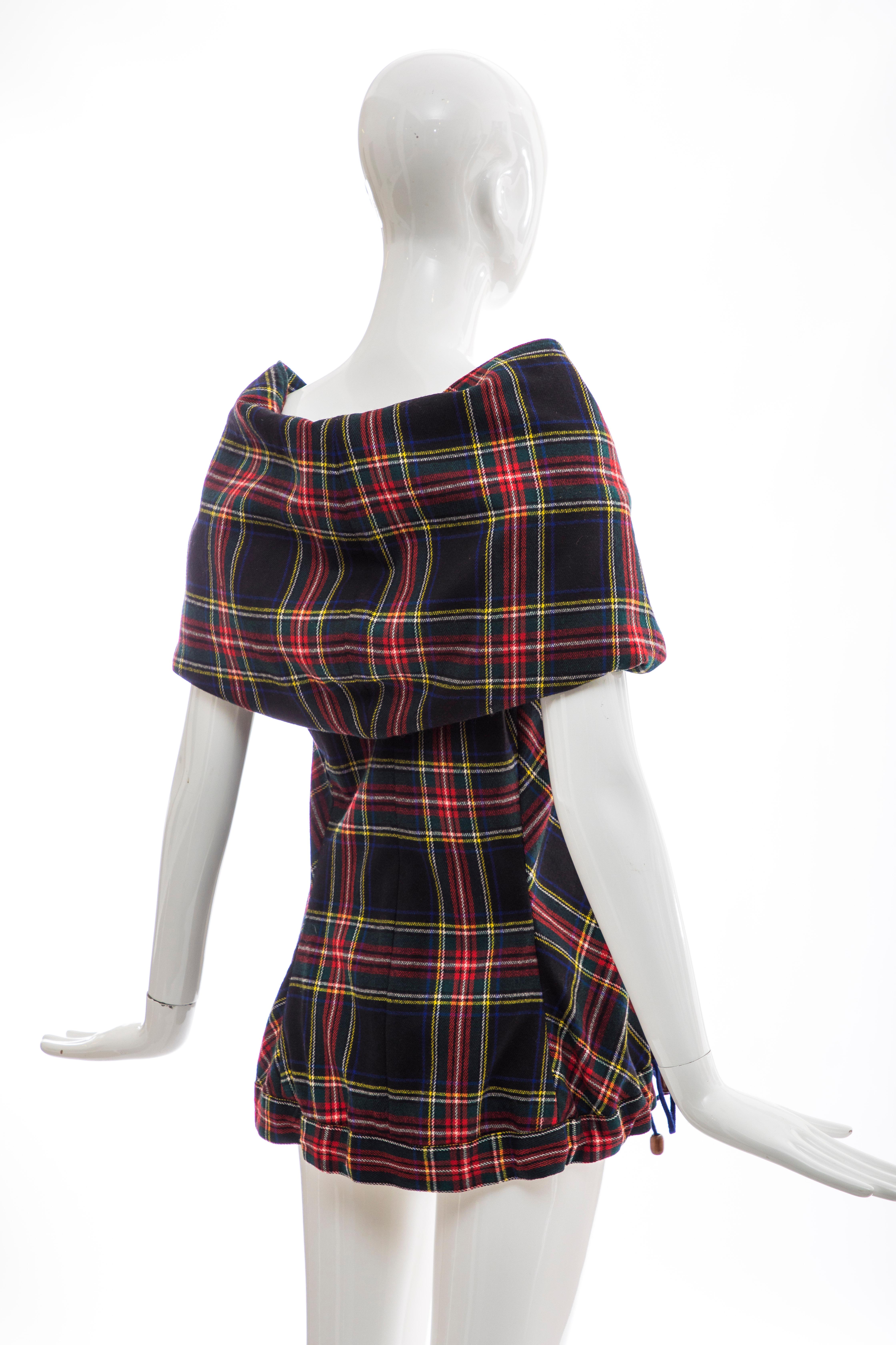 20471120 Masahiro Nakagawa & Lica Azechi Tartan Plaid Top, Circa: 2002 In Excellent Condition In Cincinnati, OH