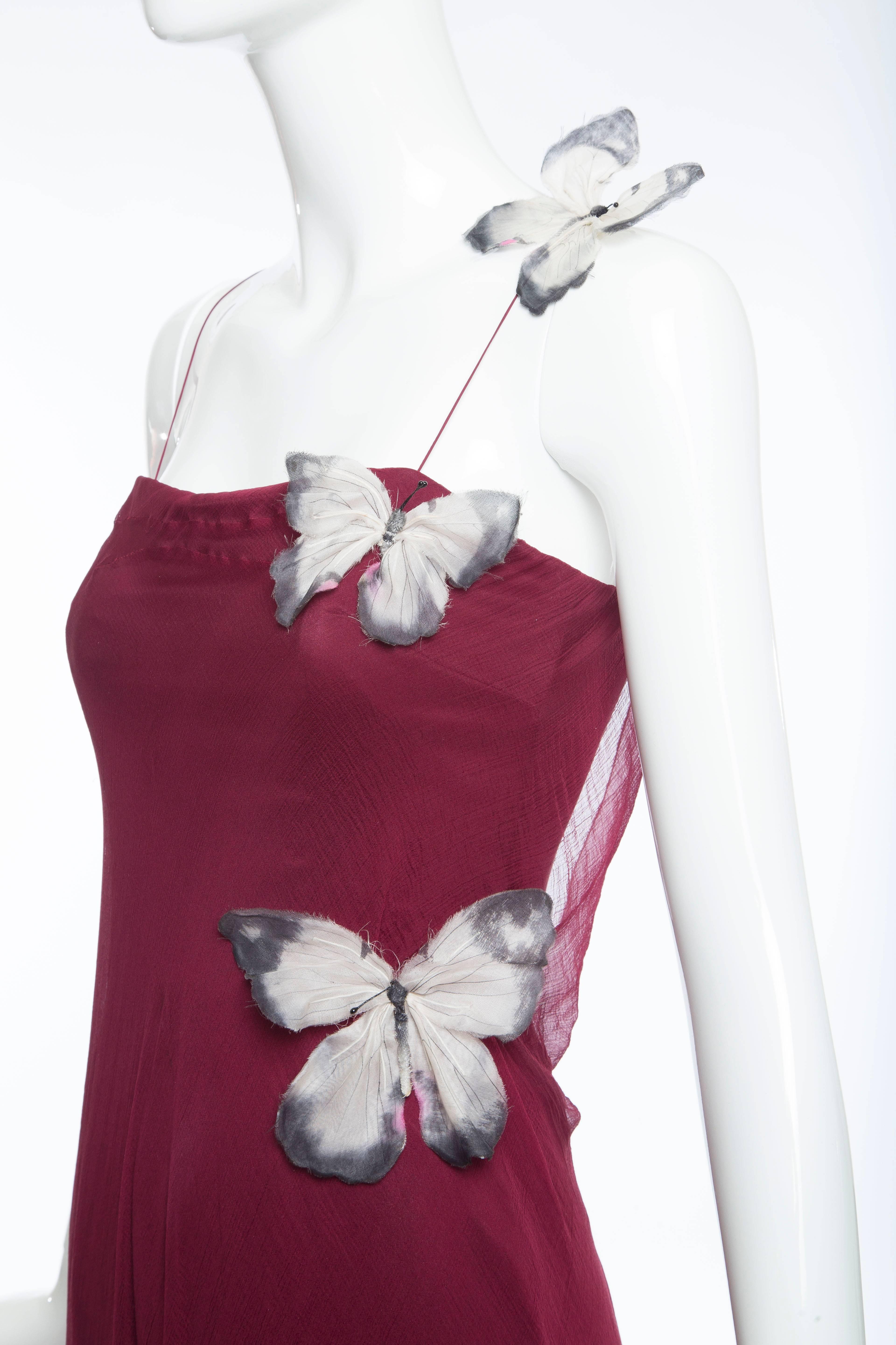 Brown Dolce & Gabbana Stromboli Collection Silk Chiffon Dress, Spring - Summer 1998