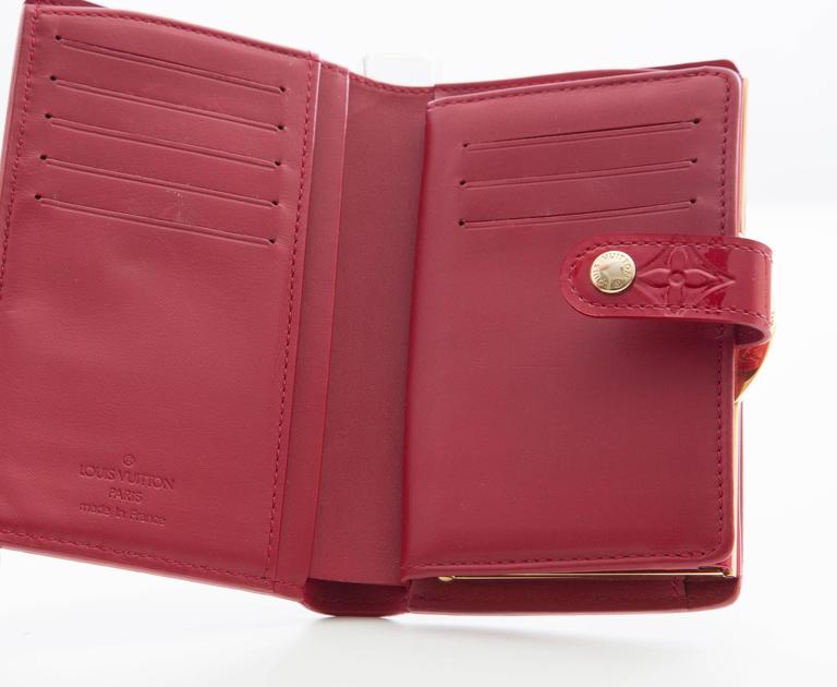 Louis Vuitton Cherry Red Monogram Vernis French Purse Wallet at 1stdibs