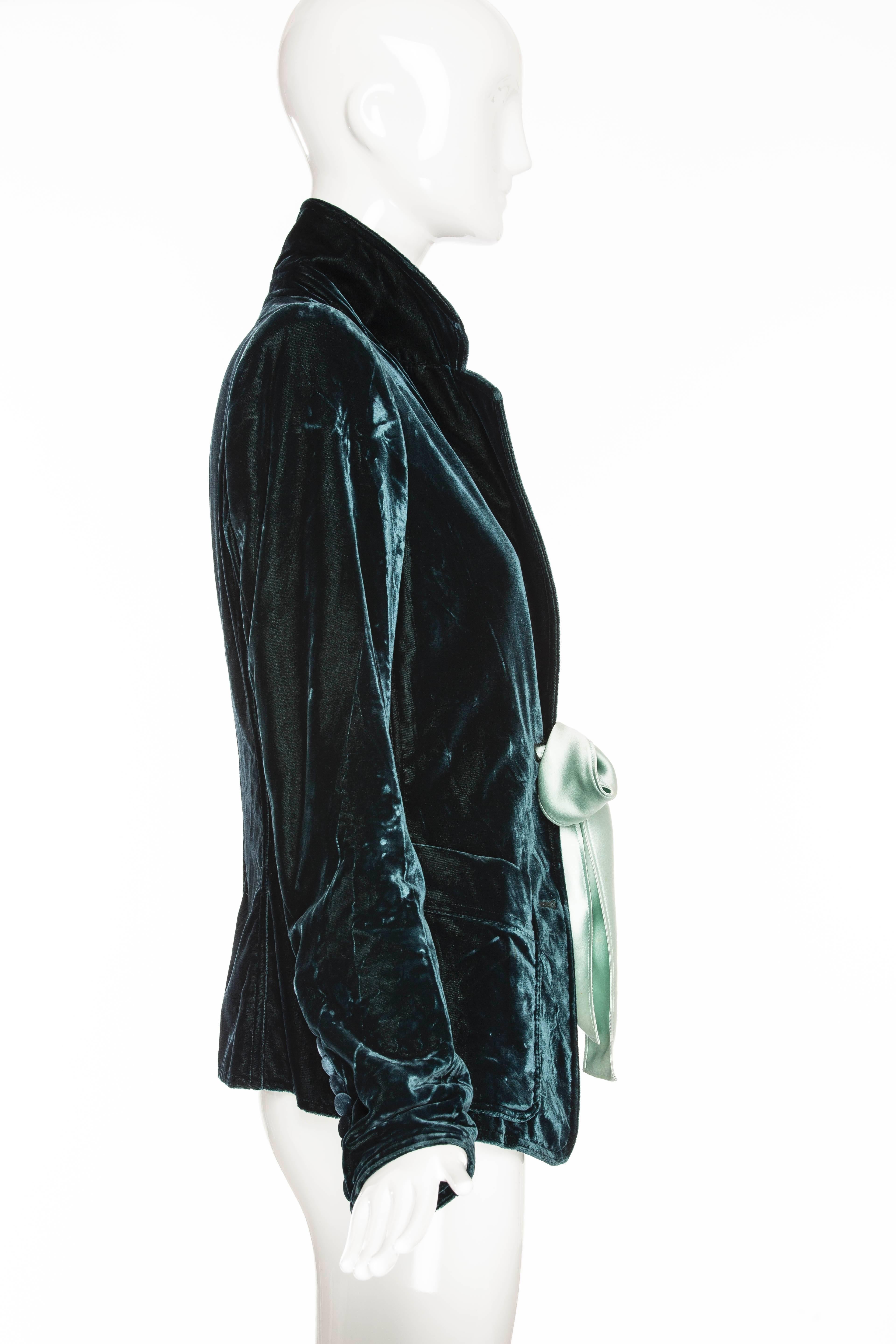Black Tom Ford for Yves Saint Laurent Velvet Blazer Fall 2003