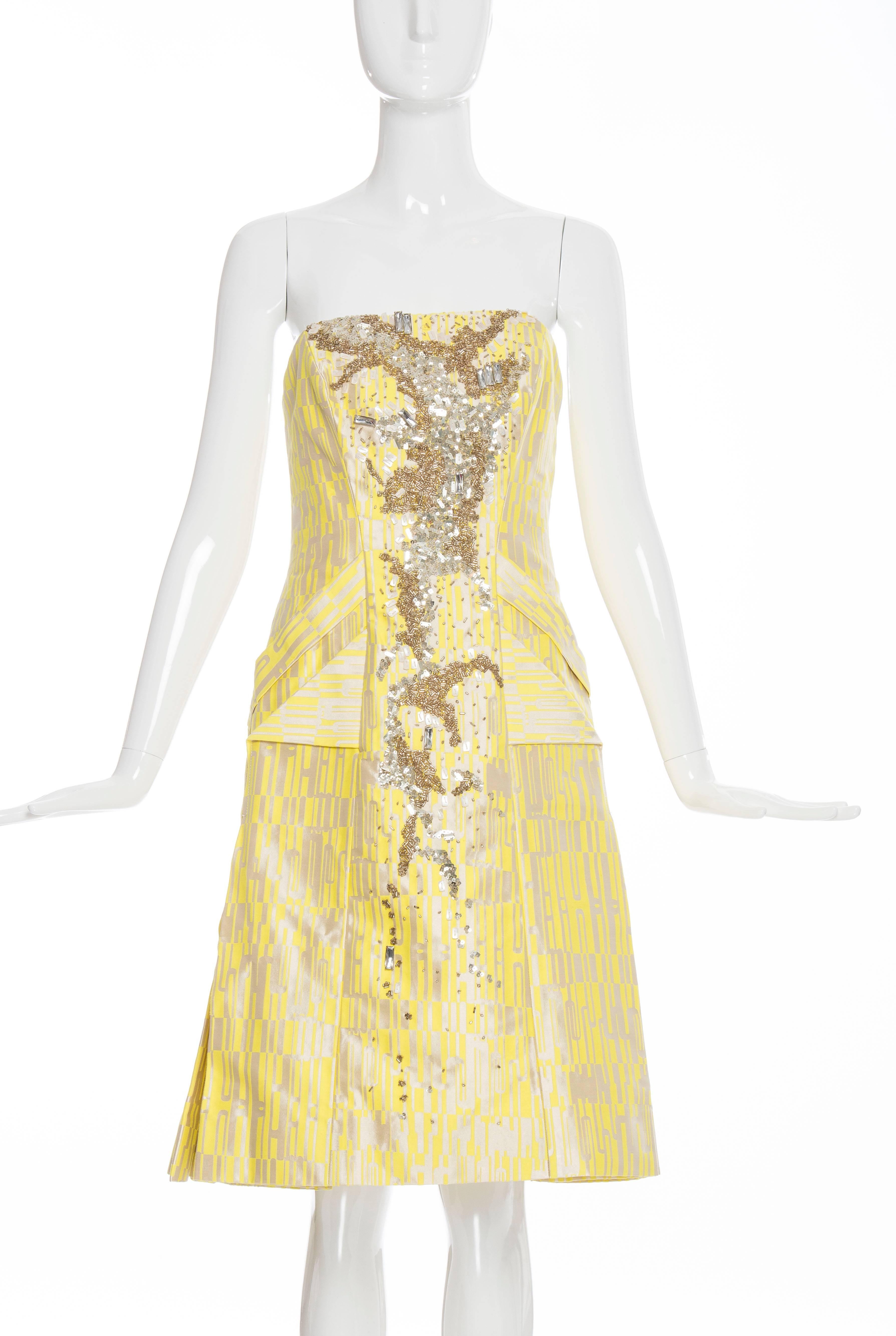 Women's Carolina Herrera Strapless Dress Spring 2012 For Sale