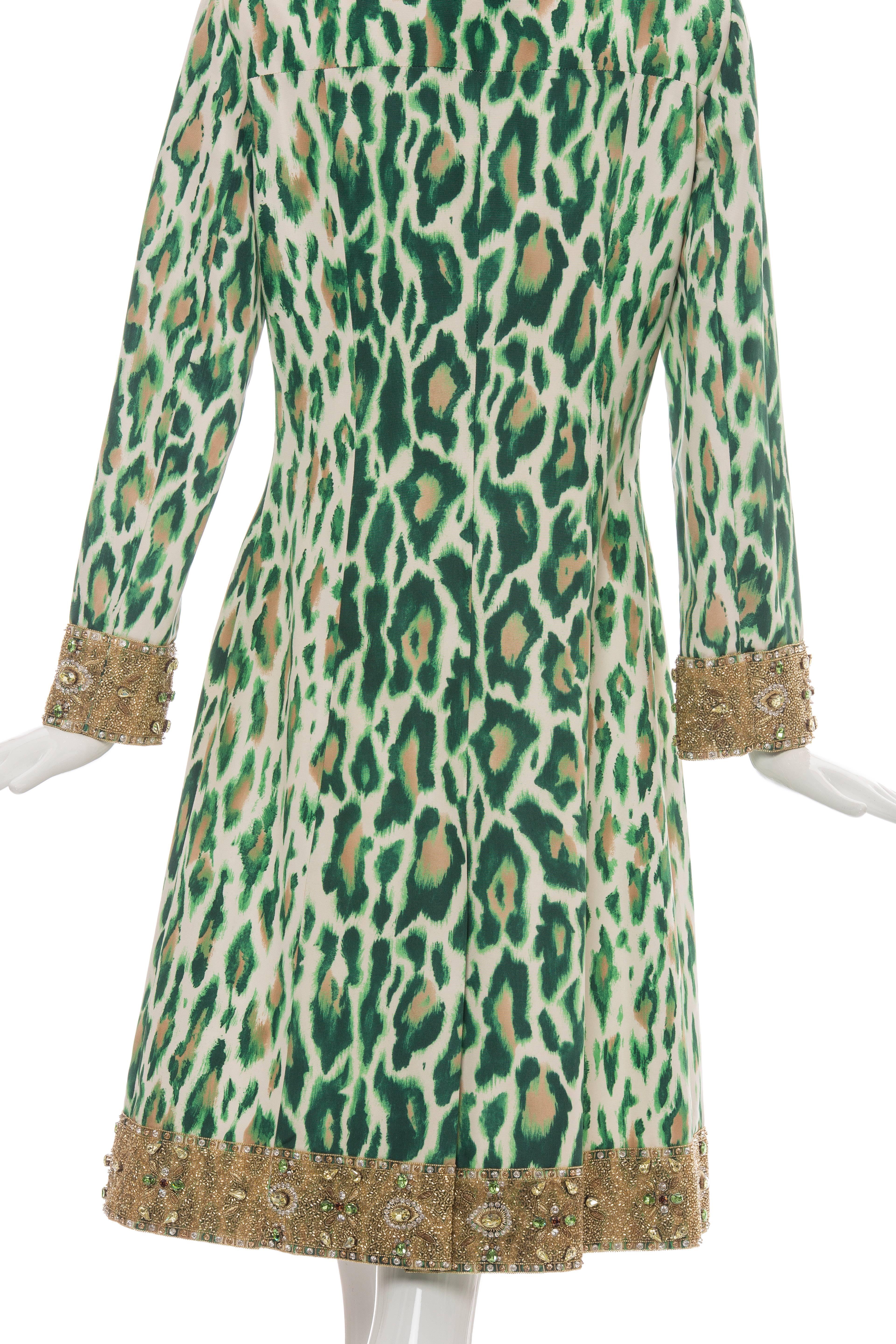 Christian Dior By John Galliano Silk Embellished Leopard Coat, Resort 2008  2