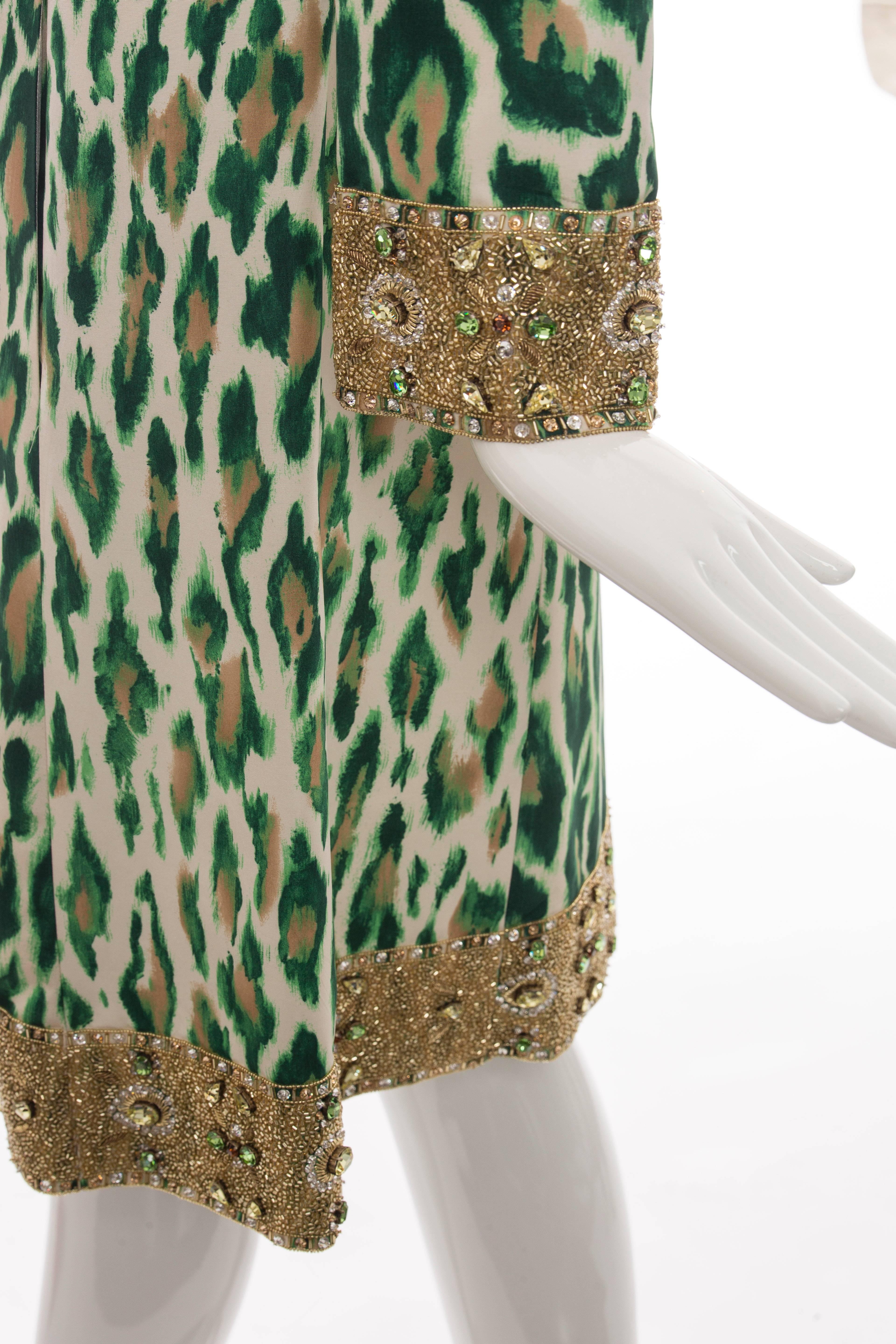 Christian Dior By John Galliano Silk Embellished Leopard Coat, Resort 2008  3