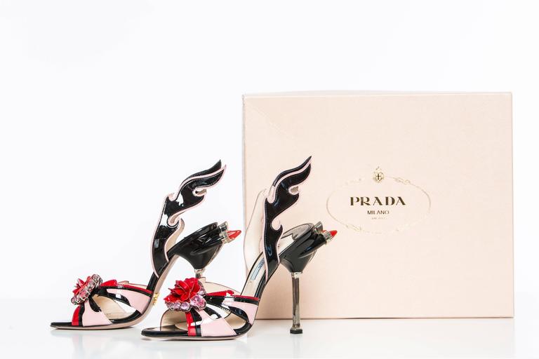 prada flame sandals