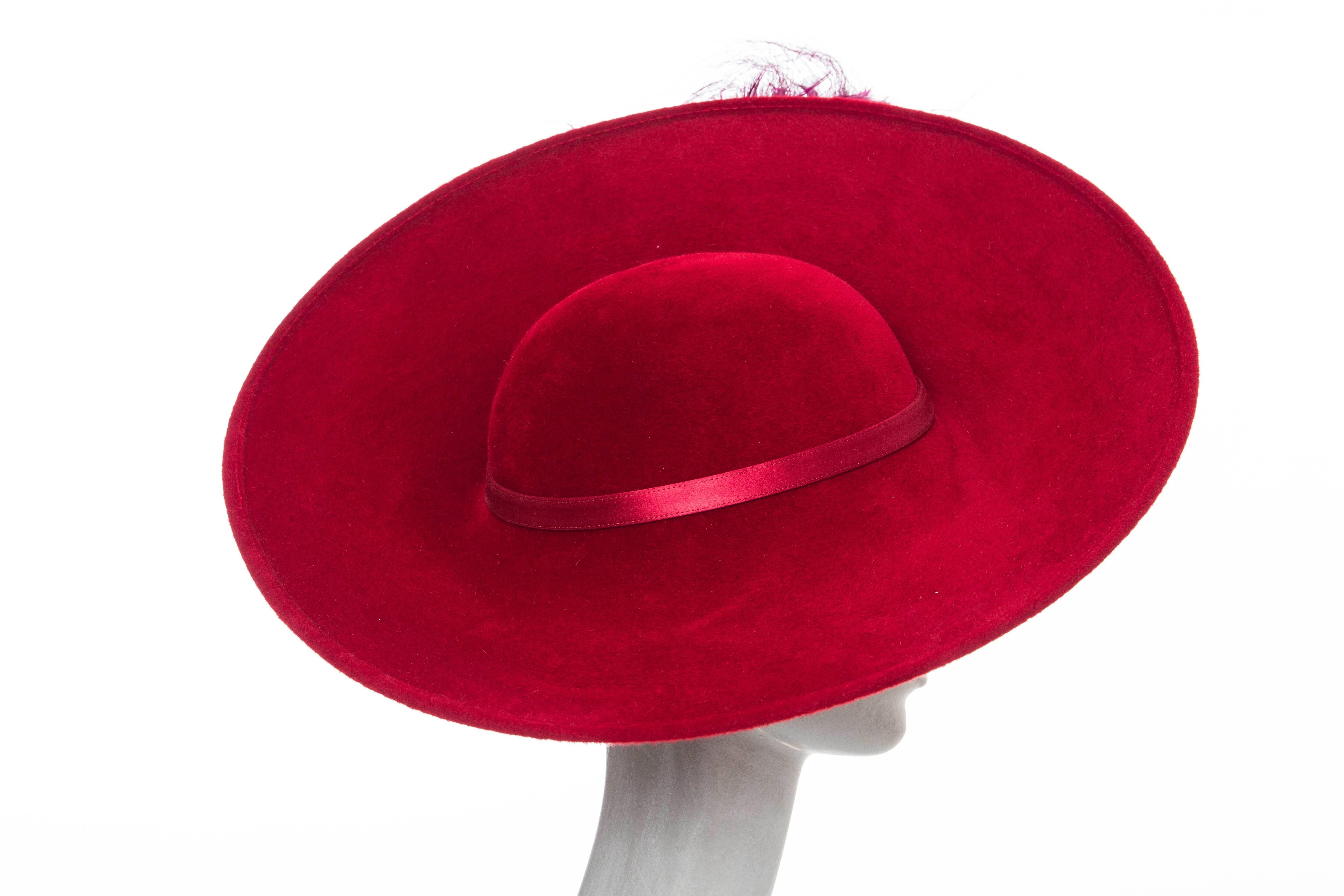philip treacy red hat