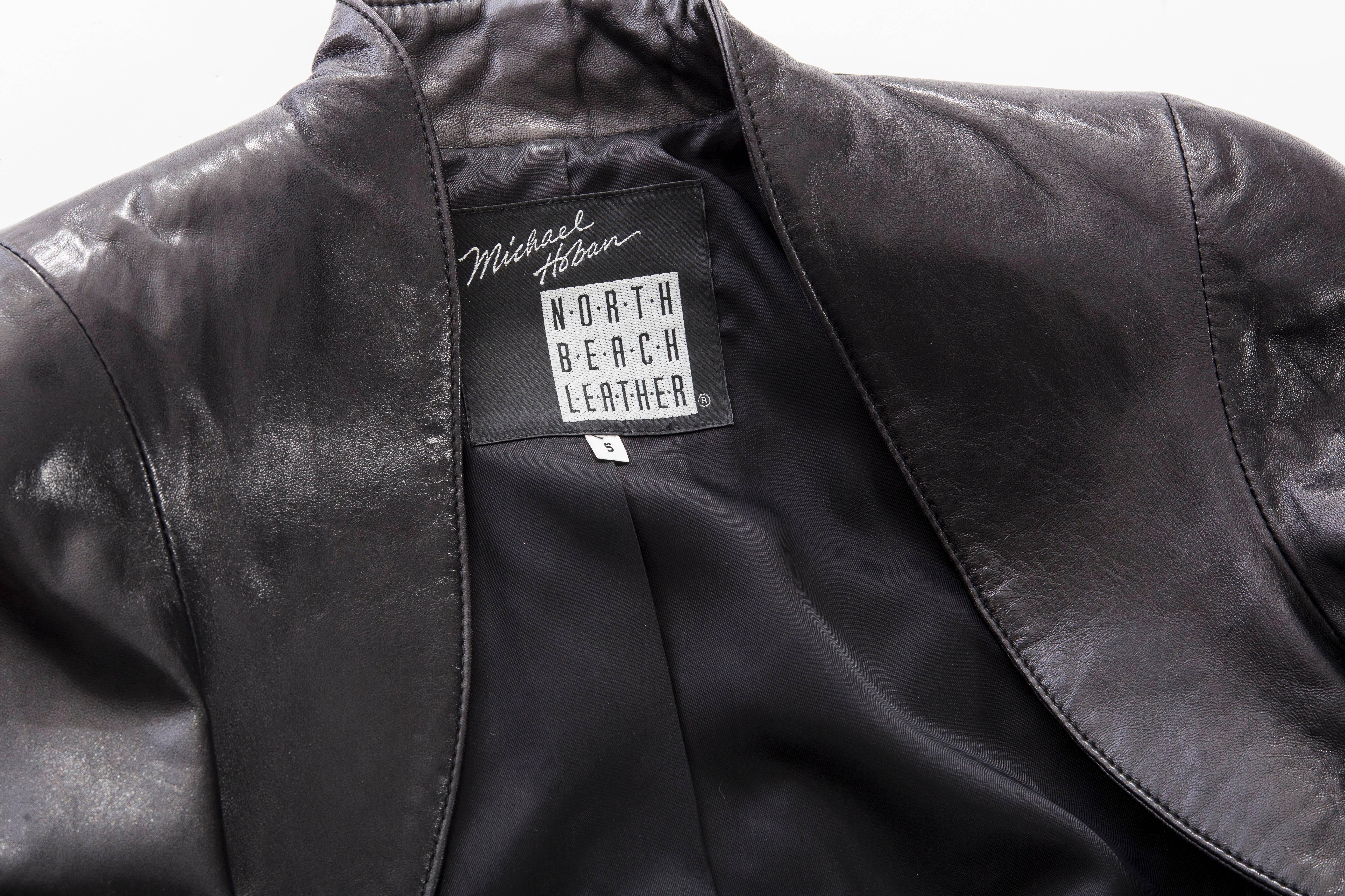 North Beach Leather By Michael Hoban Flame Dress & Bolero Jacket, Circa 1990's 3