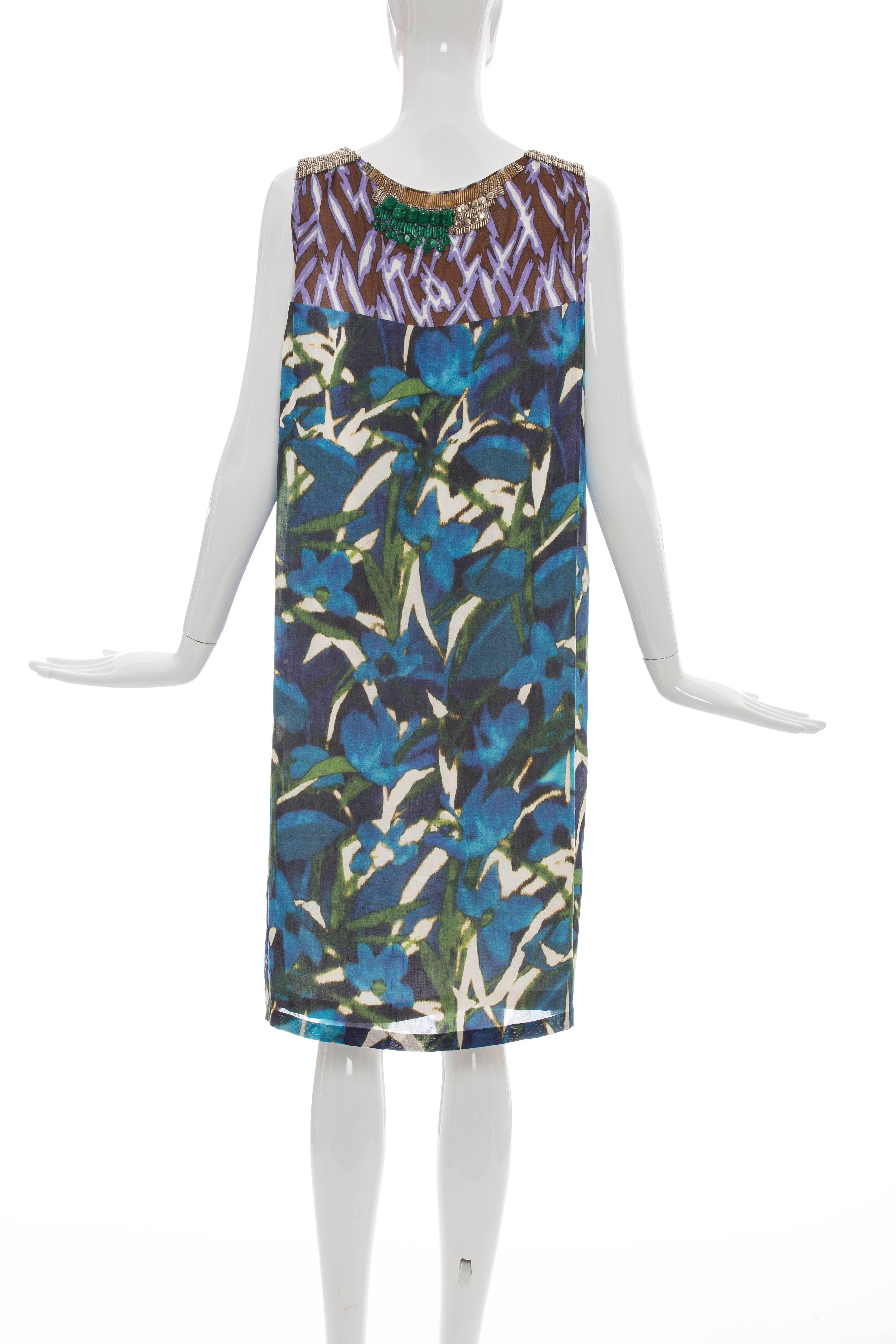 Dries Van Noten Sleeveless Silk Embellished Dress, Spring - Summer 2008  In Excellent Condition In Cincinnati, OH