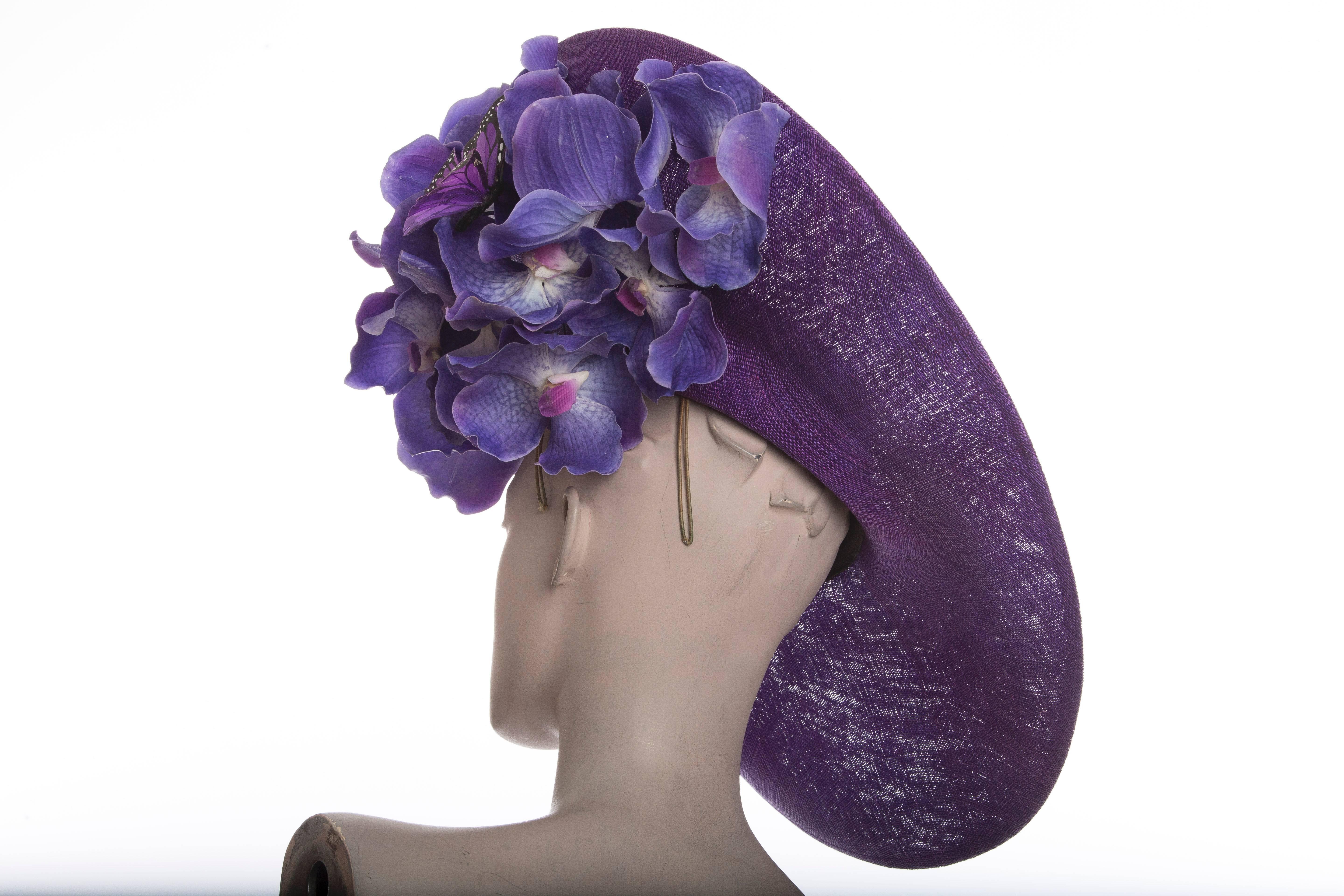 hat with flower on side
