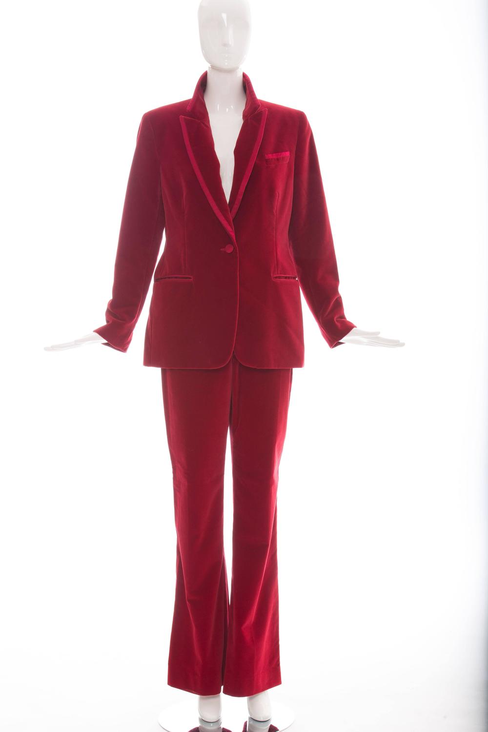 Tom ford red velvet suit #2