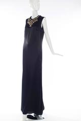 Alber Elbaz For Lanvin Sleeveless Black Viscose Silk Evening Dress, Fall 2007