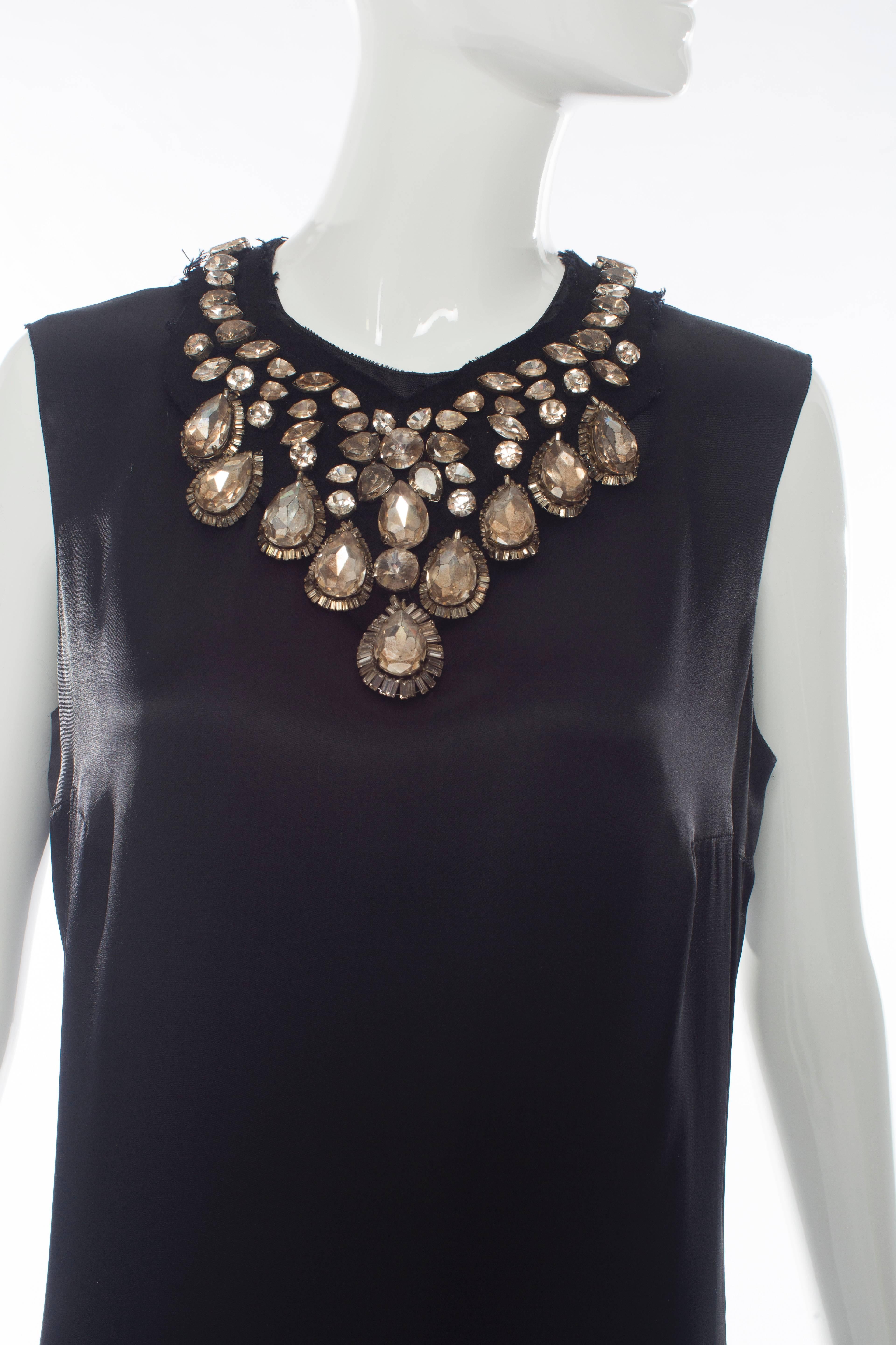 Alber Elbaz For Lanvin Sleeveless Black Viscose Silk Evening Dress, Fall 2007  For Sale 1