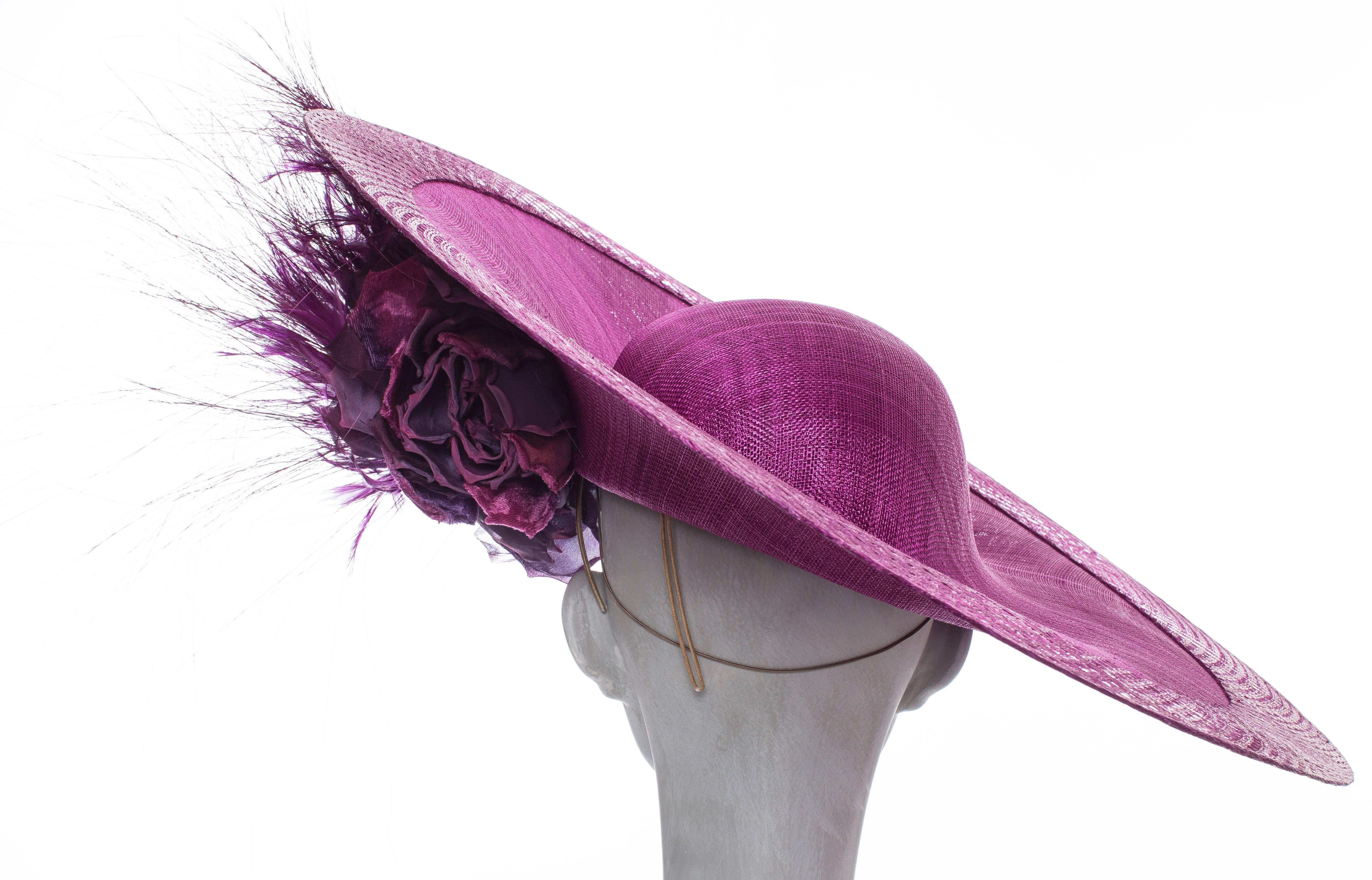 Philip Treacy Sinamay Beistellhut aus Schilfrohr im Zustand „Hervorragend“ in Cincinnati, OH