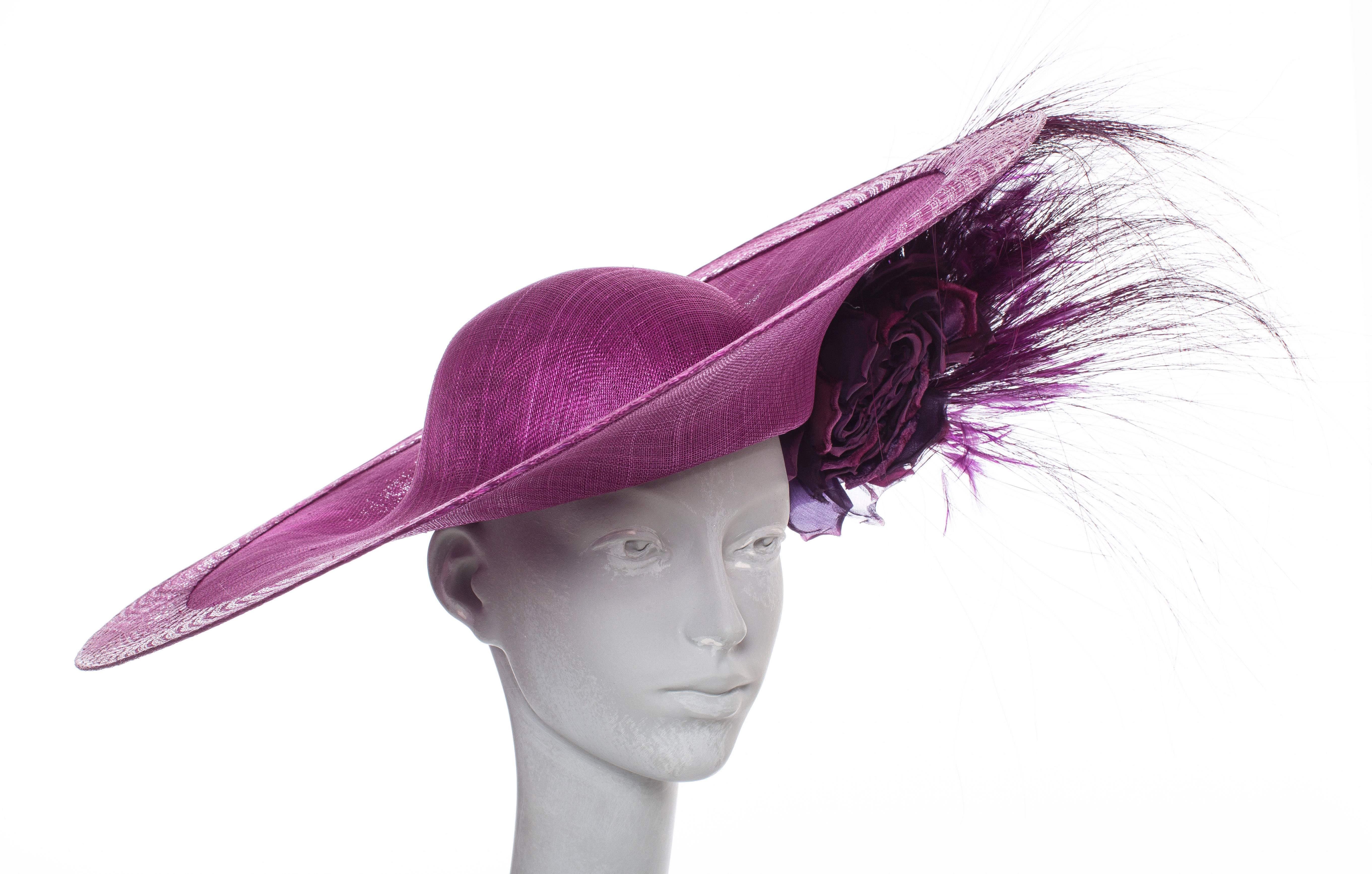 philip treacy purple hat