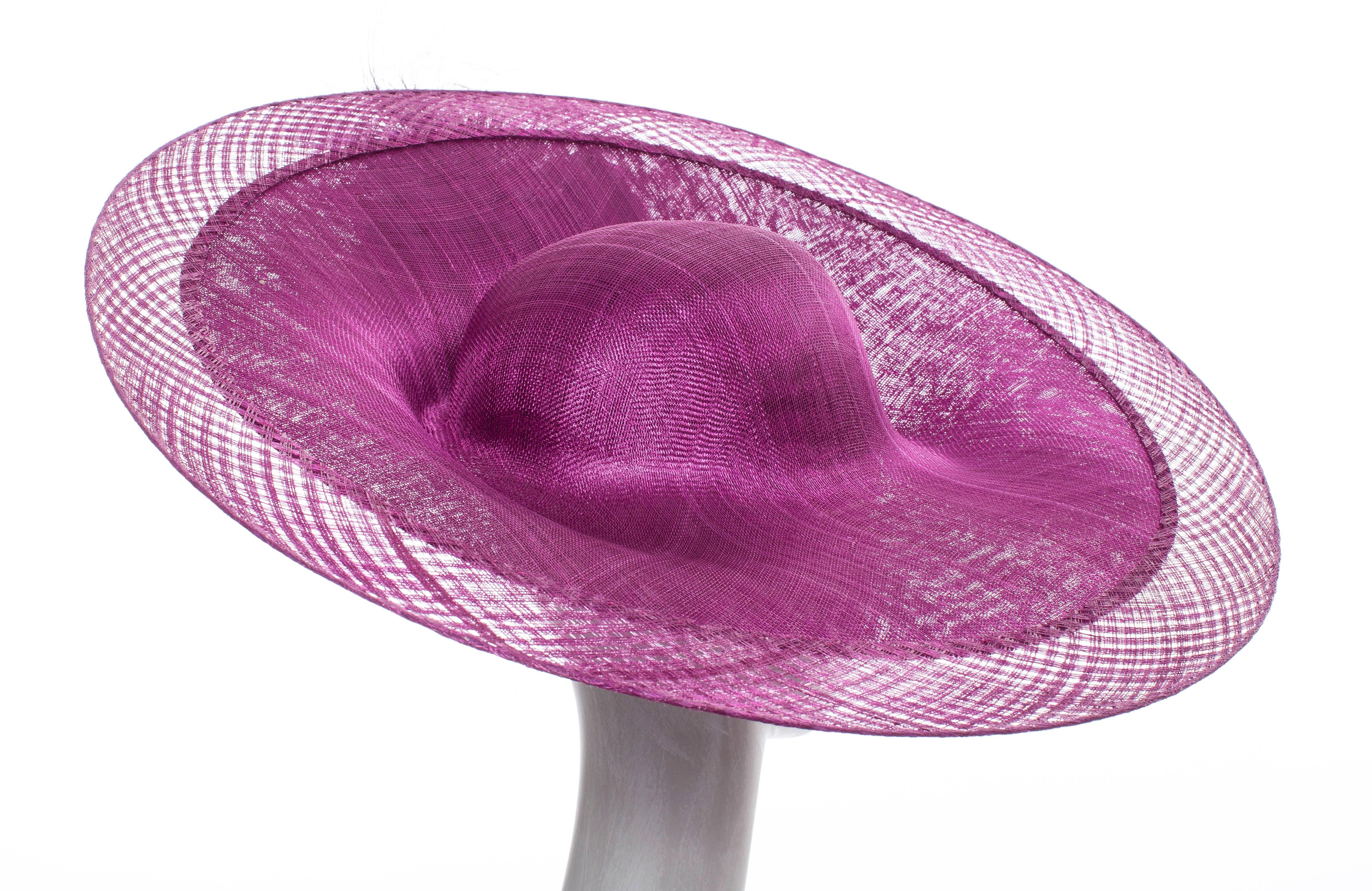 Women's Philip Treacy Sinamay Side Slice Hat