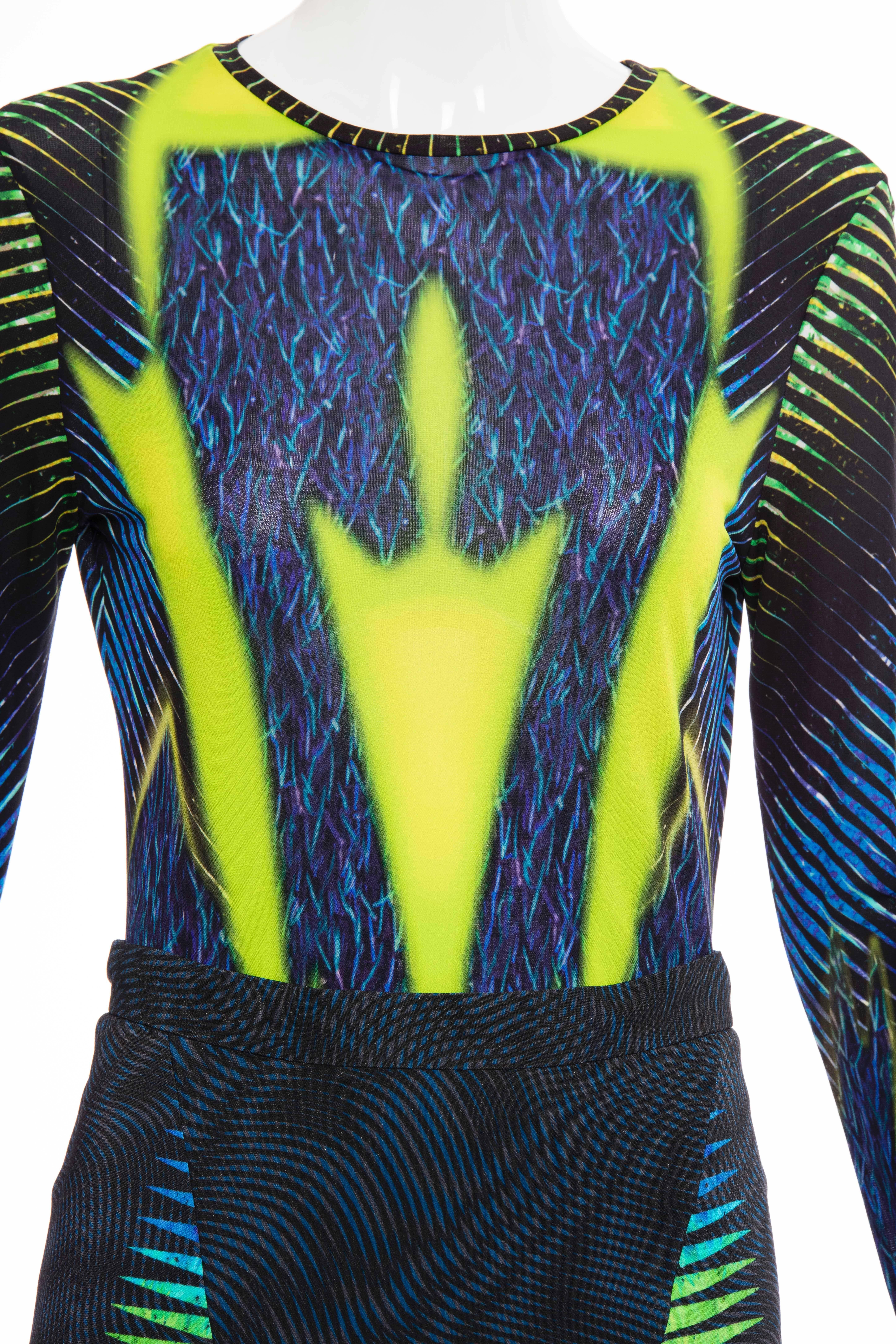 Women's Peter Pilotto Graphic Printed Skirt Suit, Fall 2012 For Sale