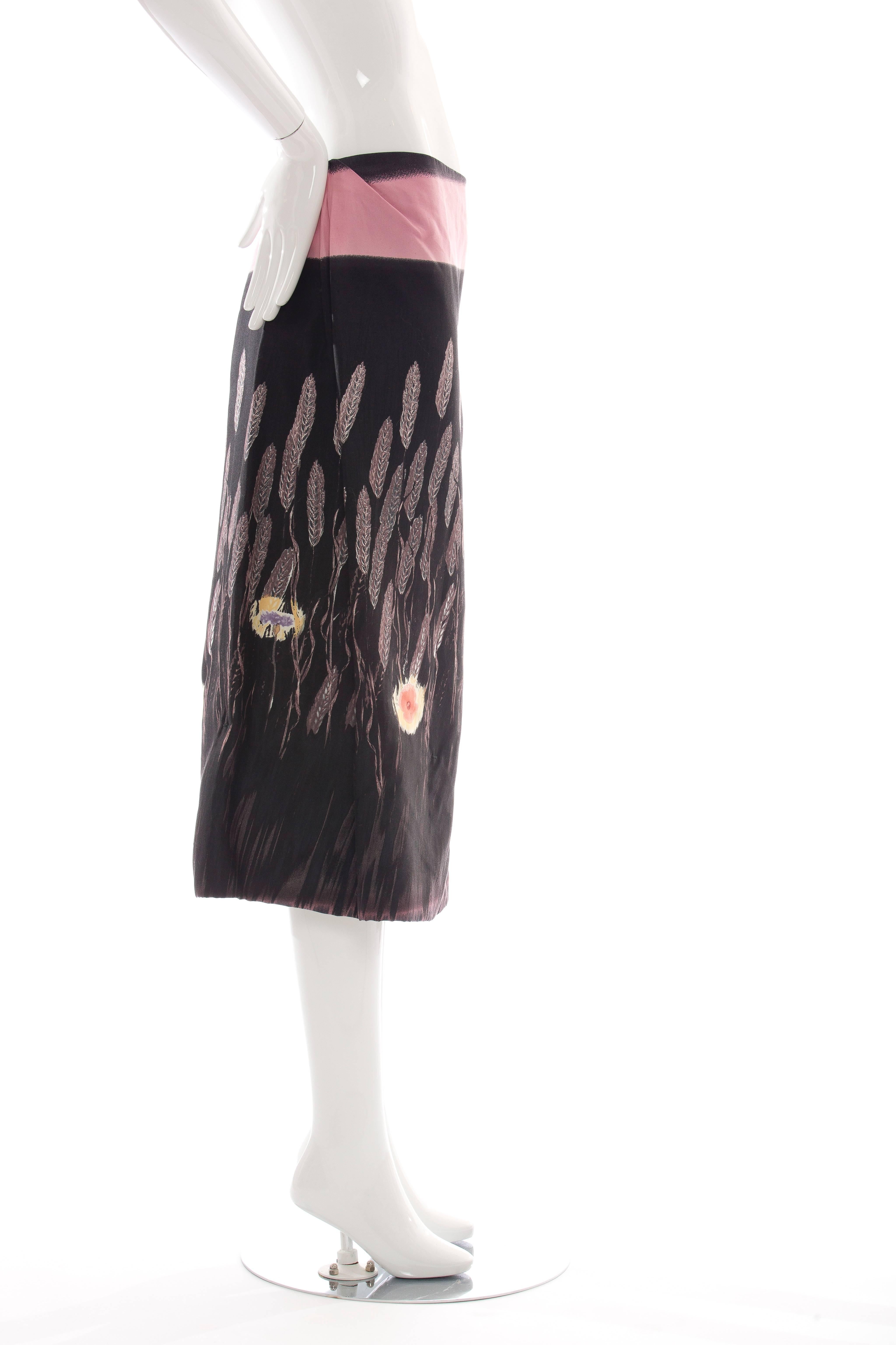 Prada Cotton - Silk Lightweight Skirt, Spring - Summer 1998 In Excellent Condition In Cincinnati, OH