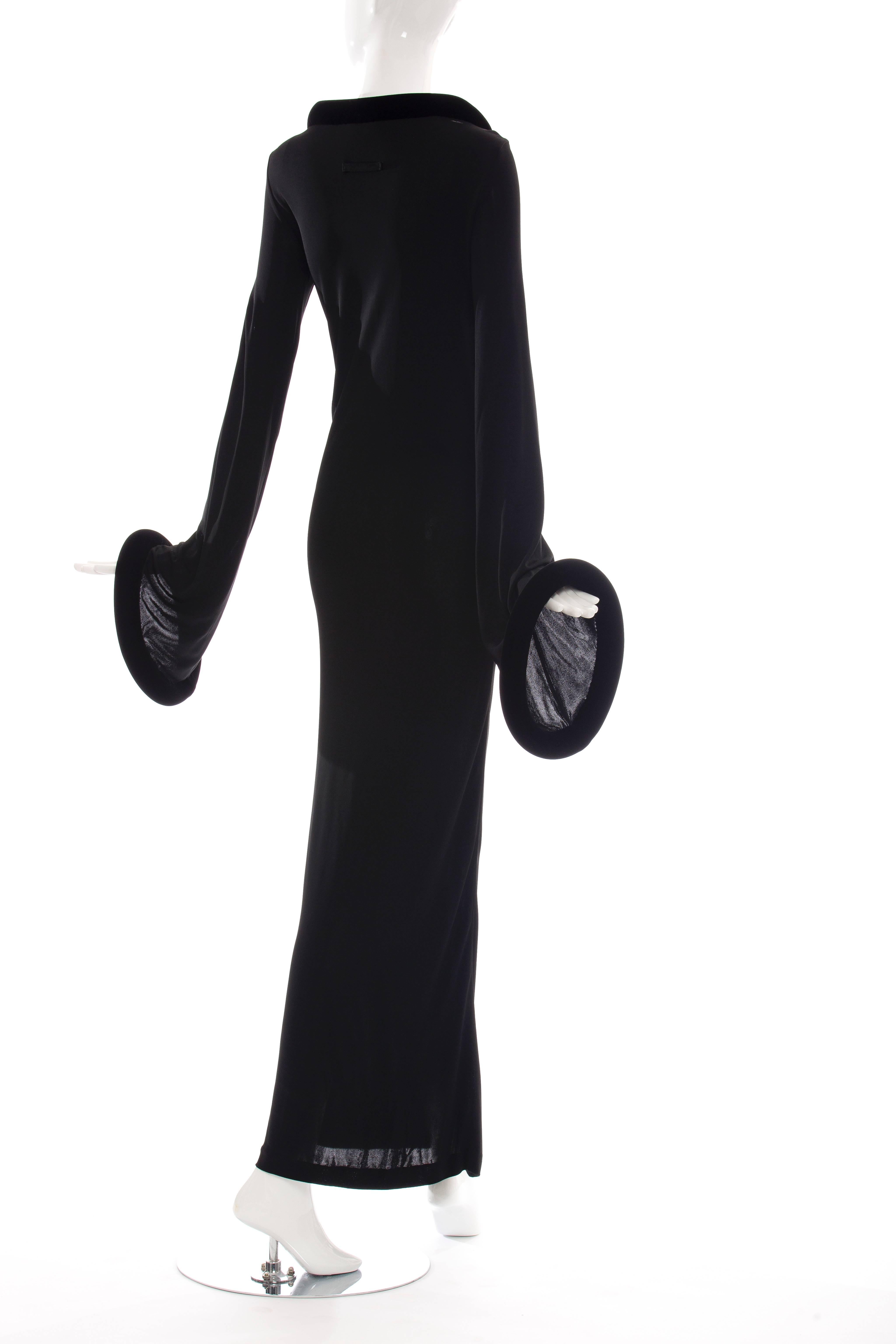Jean Paul Gaultier Black Long Evening Dress, Circa 1995 2