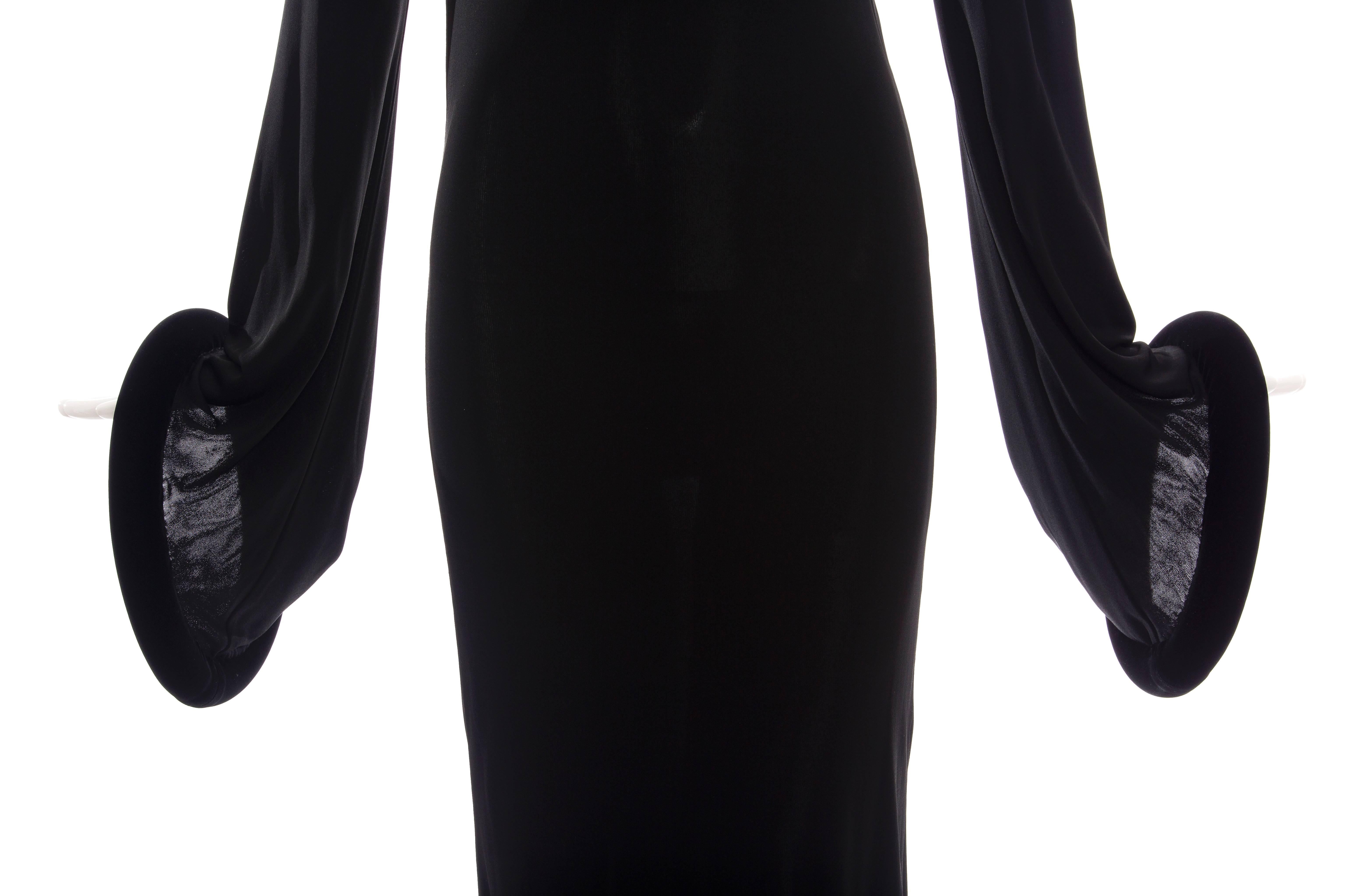 Jean Paul Gaultier Black Long Evening Dress, Circa 1995 3