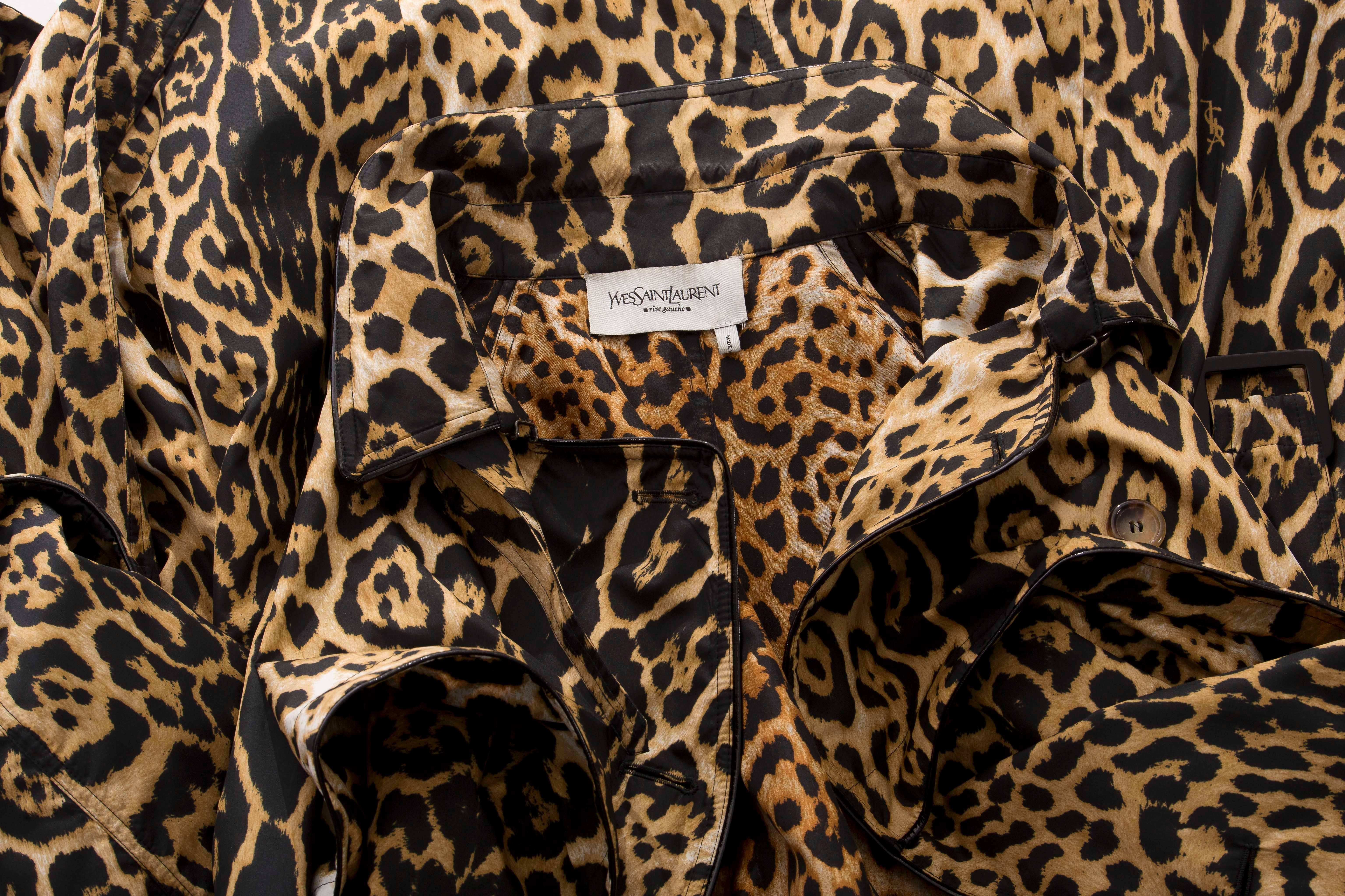 Yves Saint Laurent By Stefano Pilati Leopard Trench Coat, Circa 2005 1