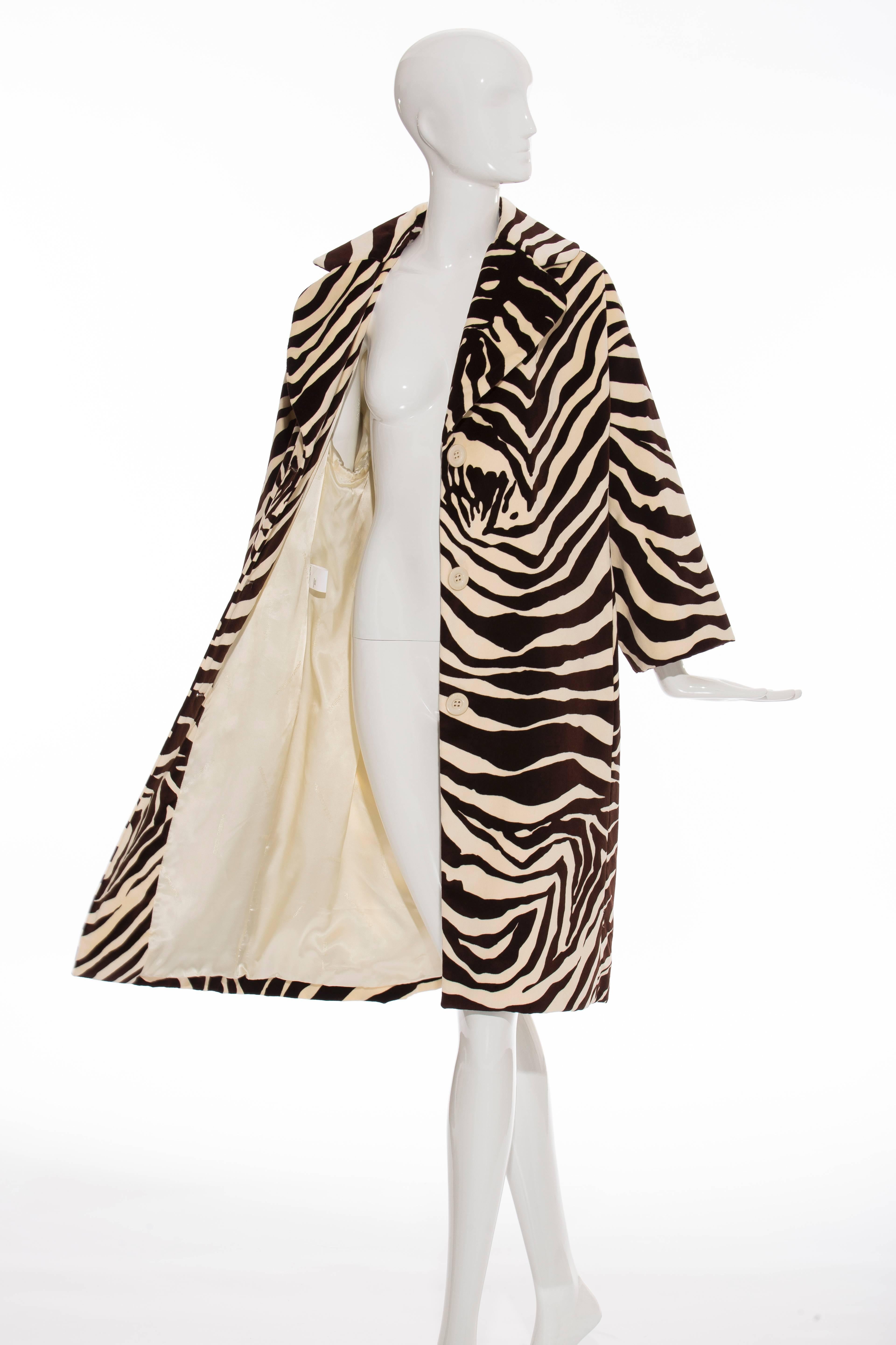 Dolce & Gabbana Cotton Velvet Zebra Print Coat, Autumn - Winter 1996 2